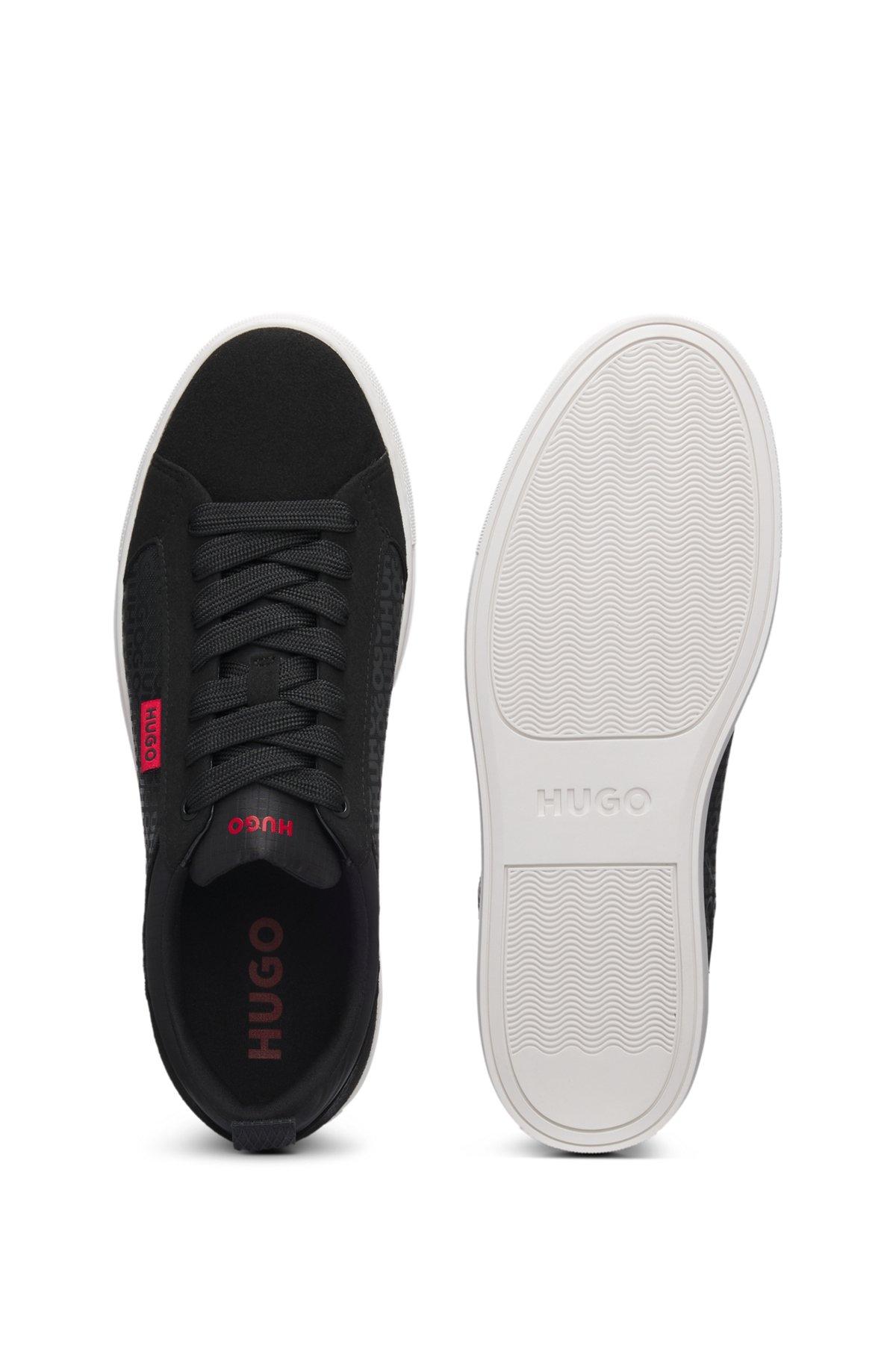 HUGO - Low-top trainers with monogram details - Black Product Image