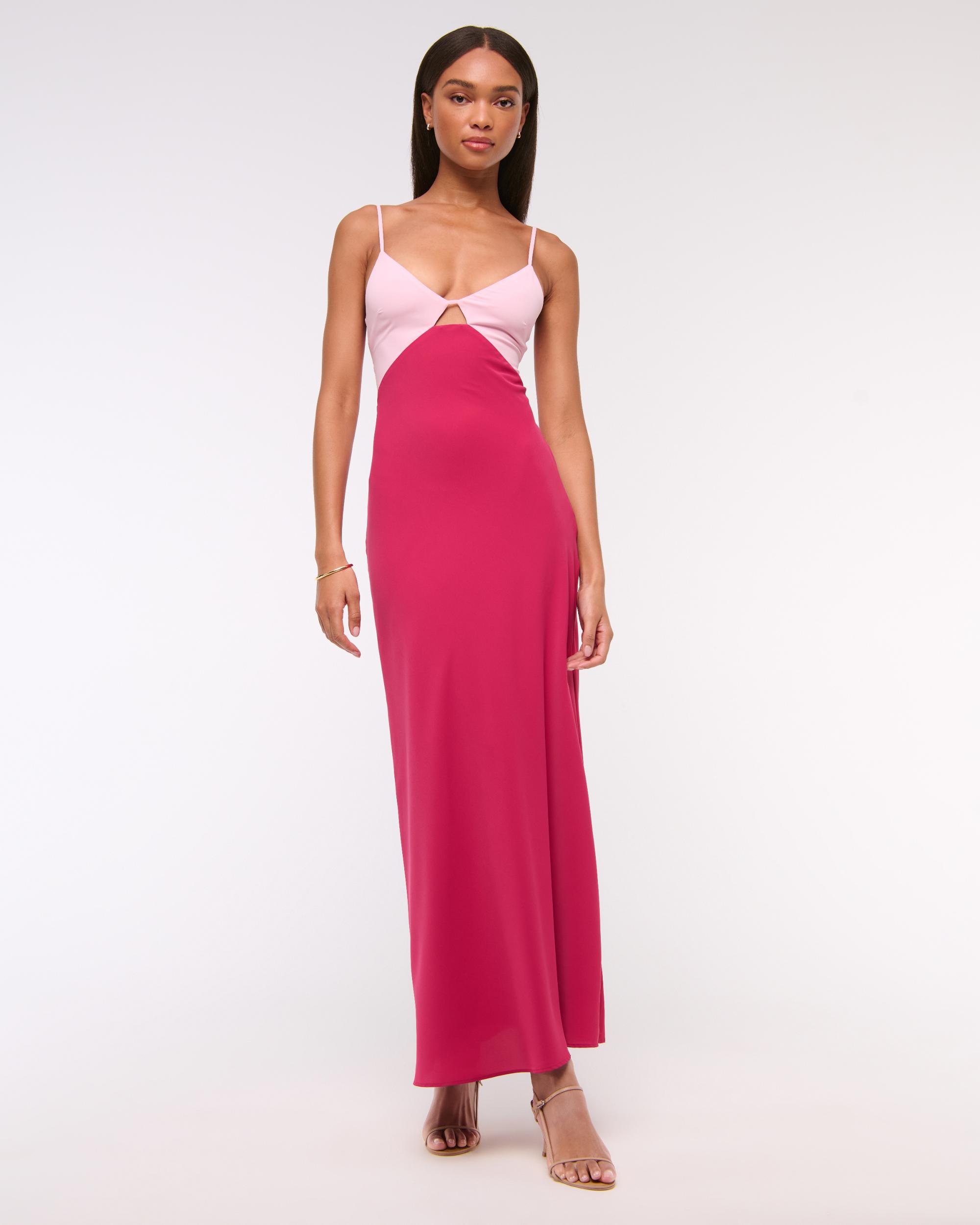 The A&F Julia Slip Cutout Maxi Dress Product Image
