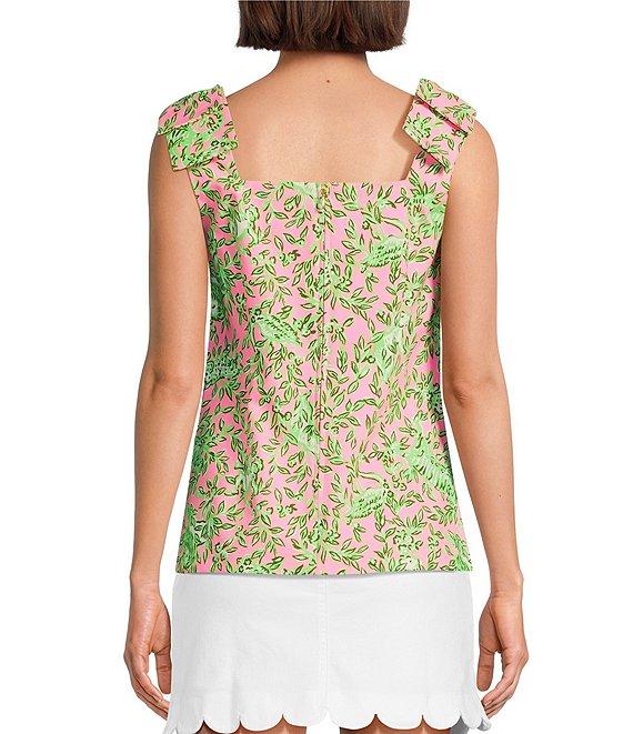 Lilly Pulitzer Anders Printed Double Cloth Scoop Neck Sleeveless Top Product Image