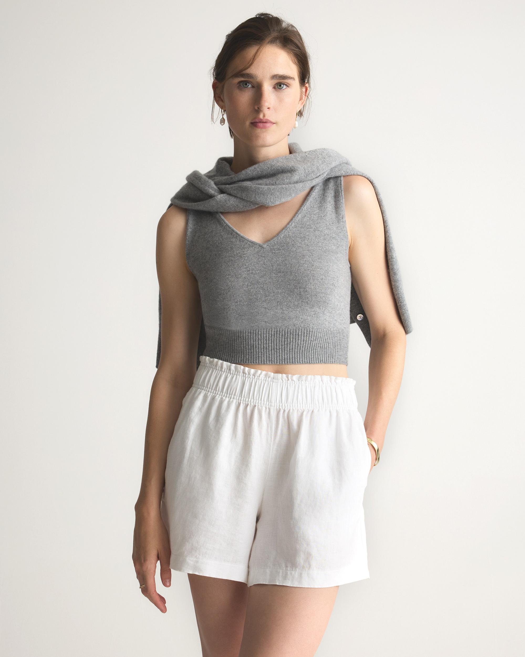 Quince | Women's 100% European Linen High Waisted Shorts Product Image