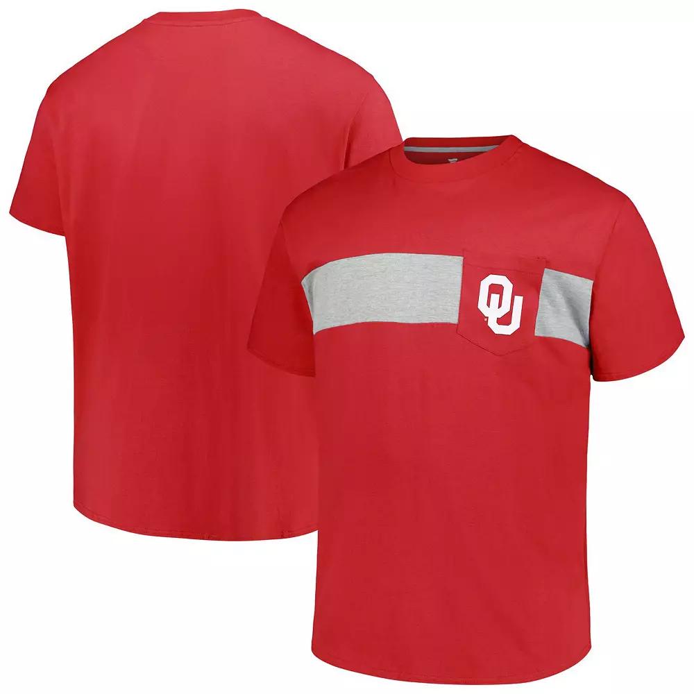 Men's Profile Scarlet Nebraska Huskers Big & Tall Color Stripe T-Shirt, Size: 2XB, Red Product Image