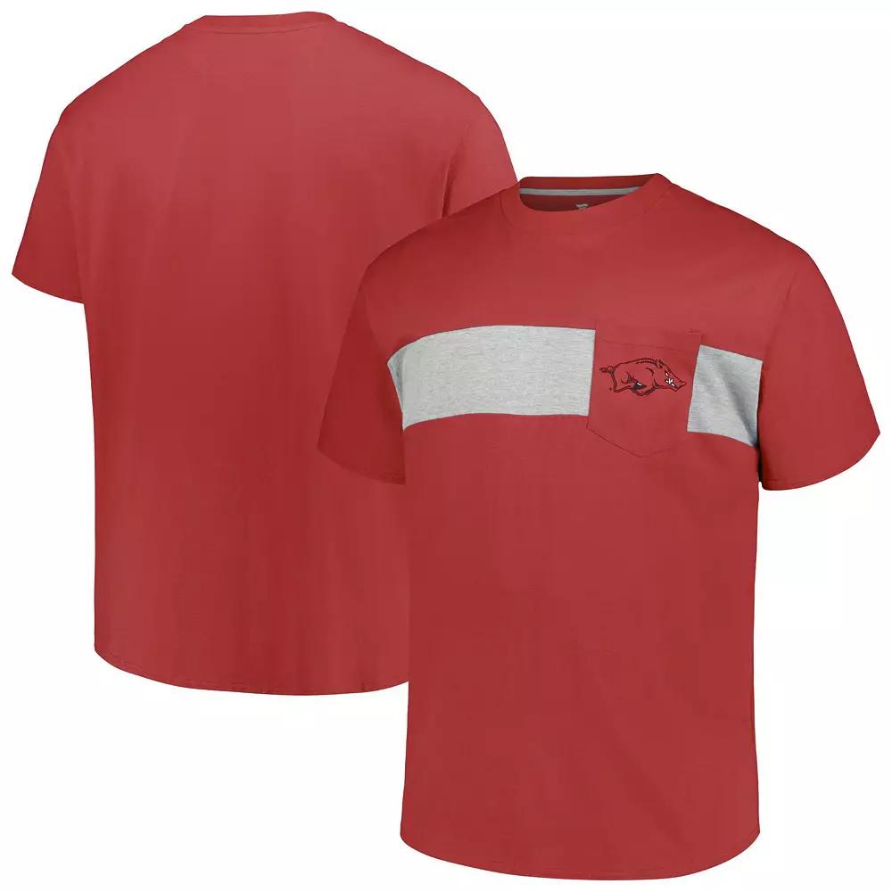 Men's Profile Cardinal Arkansas Razorbacks Big & Tall Color Stripe T-Shirt,  Product Image