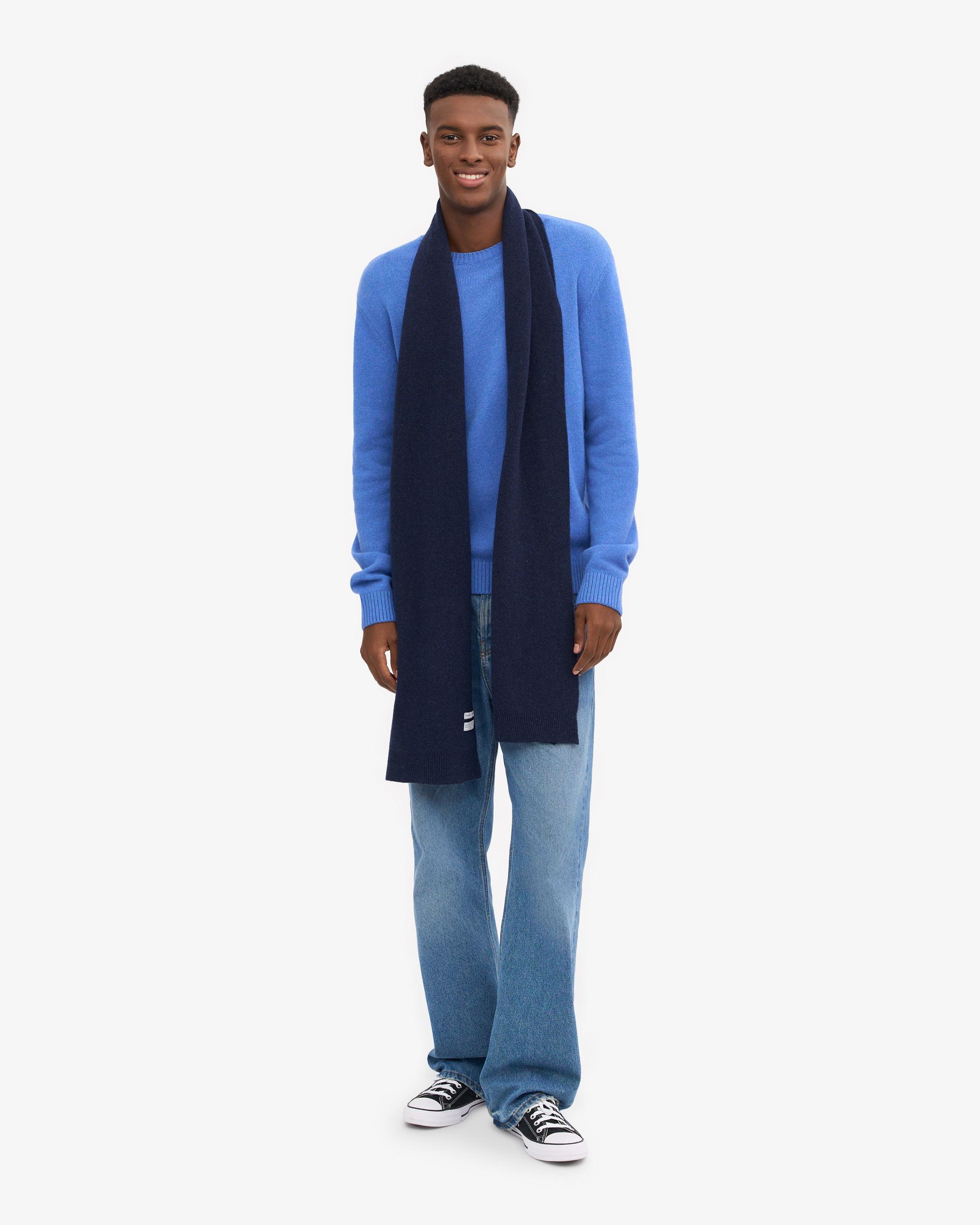 Merino Wool Scarf - Stone Blue Product Image