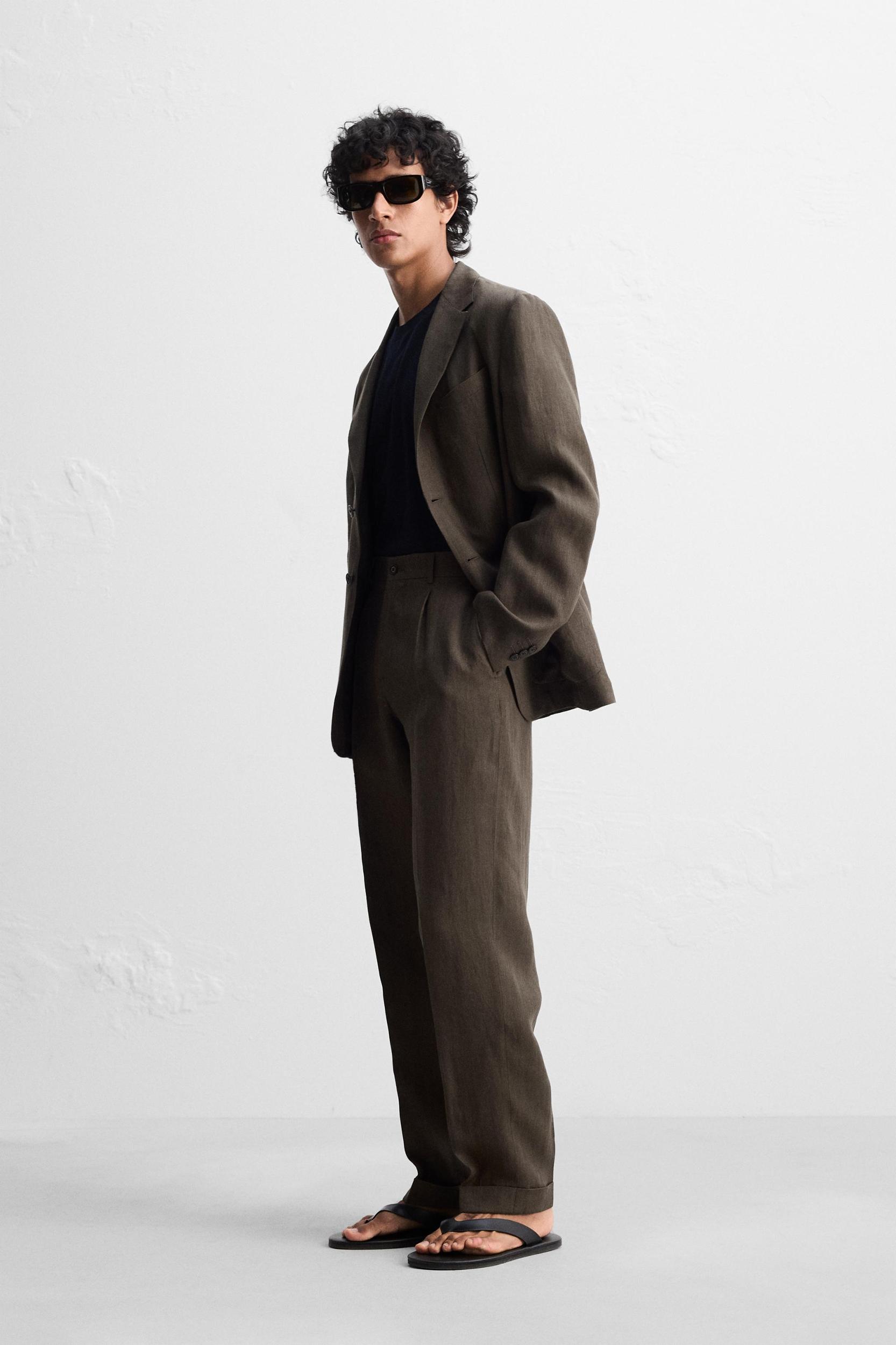 100% LINEN SUIT PANTS Product Image