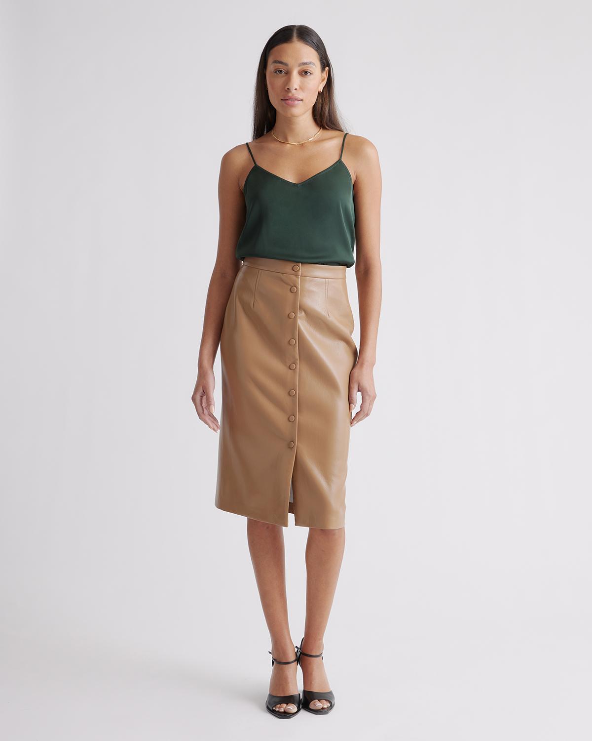 Quince | Women's Washable Stretch Silk V-Neck Cami Size XL Product Image