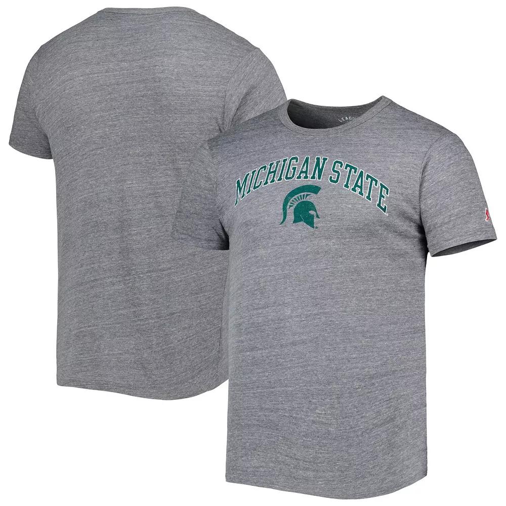 Men's League Collegiate Wear Heather Gray Michigan State Spartans 1965 Arch Victory Falls Tri-Blend T-Shirt,  Product Image