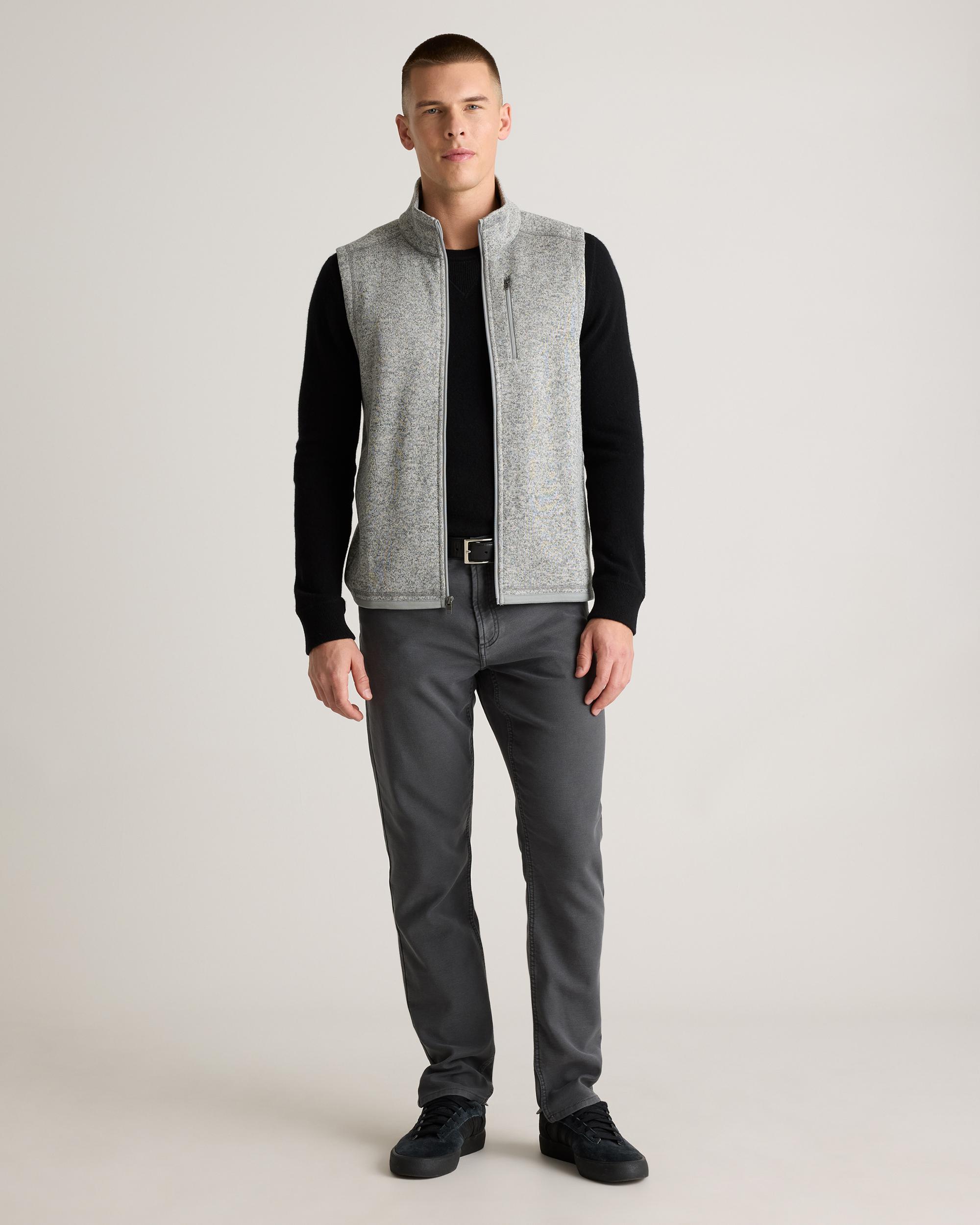 Quince | Men's Sweater-Knit Fleece Full-Zip Vest Recycled Polyester Product Image
