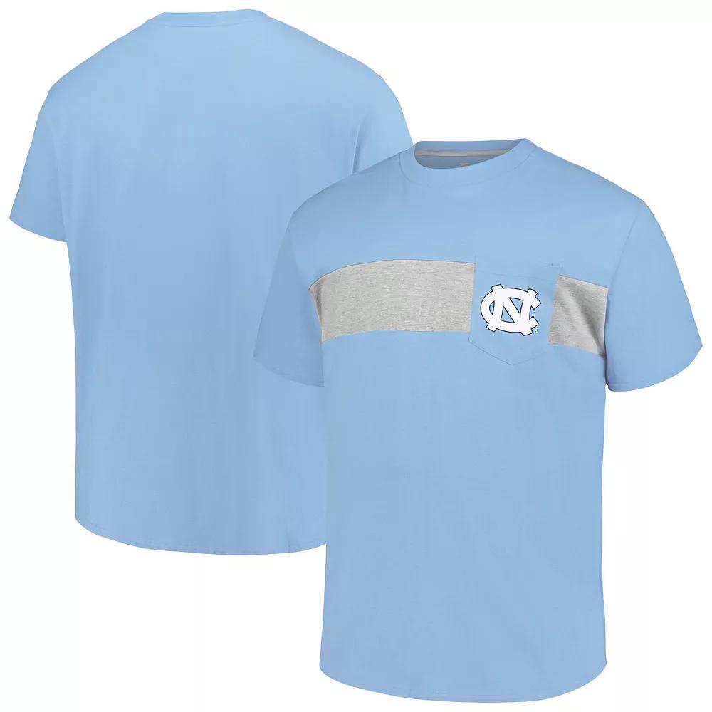 Men's Profile Carolina Blue North Carolina Tar Heels Big & Tall Color Stripe T-Shirt, Size: 2XB, Light Product Image