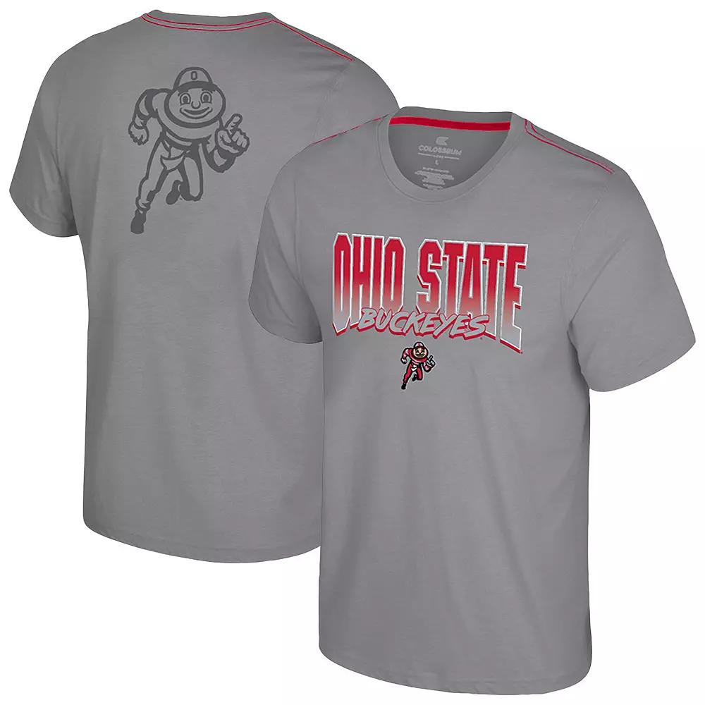 Men's Colosseum Gray Ohio State Buckeyes Dual Logo T-Shirt, Size: Large, Grey Product Image
