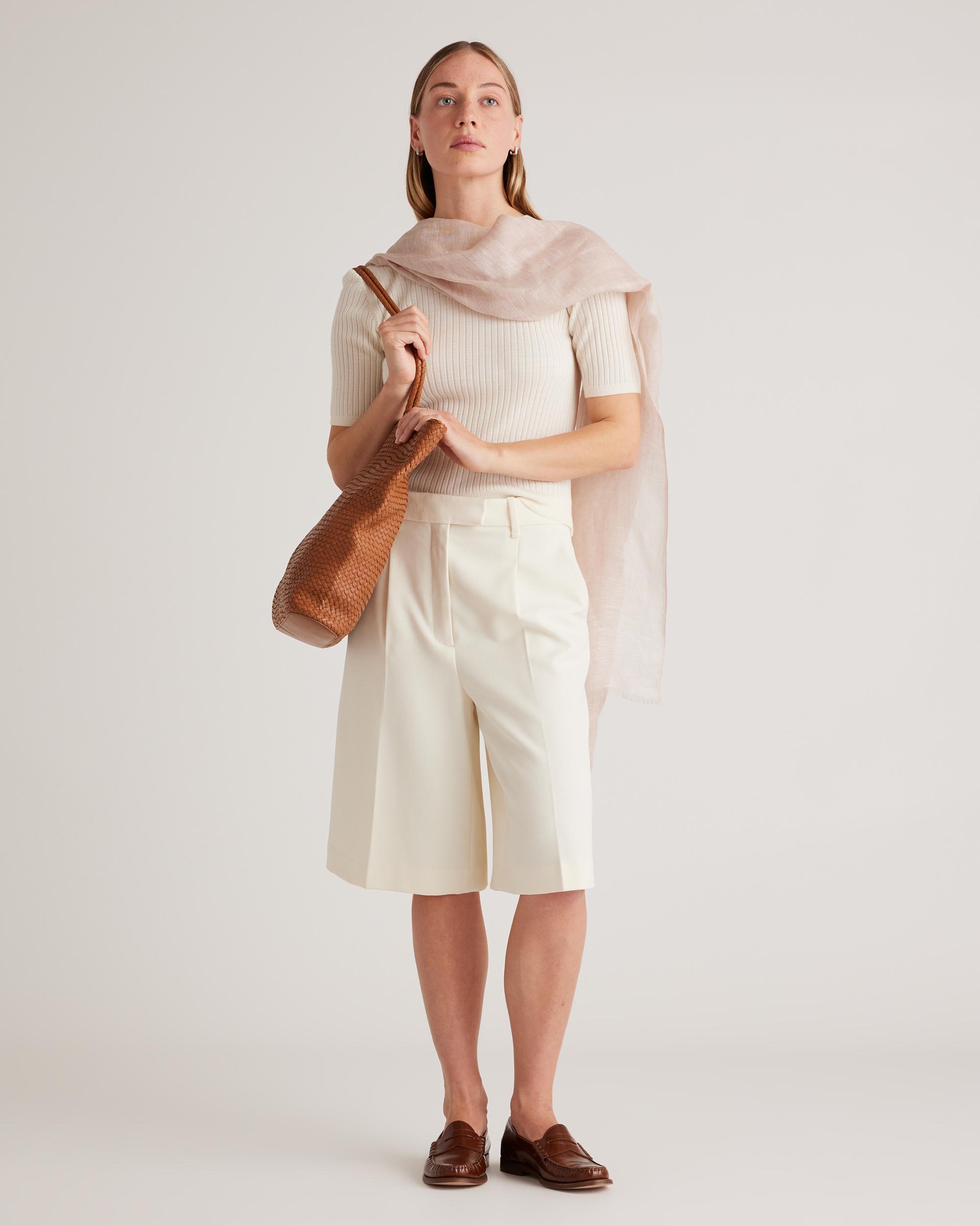 Quince | Women's Lightweight Linen Silk Cashmere Scarf Product Image