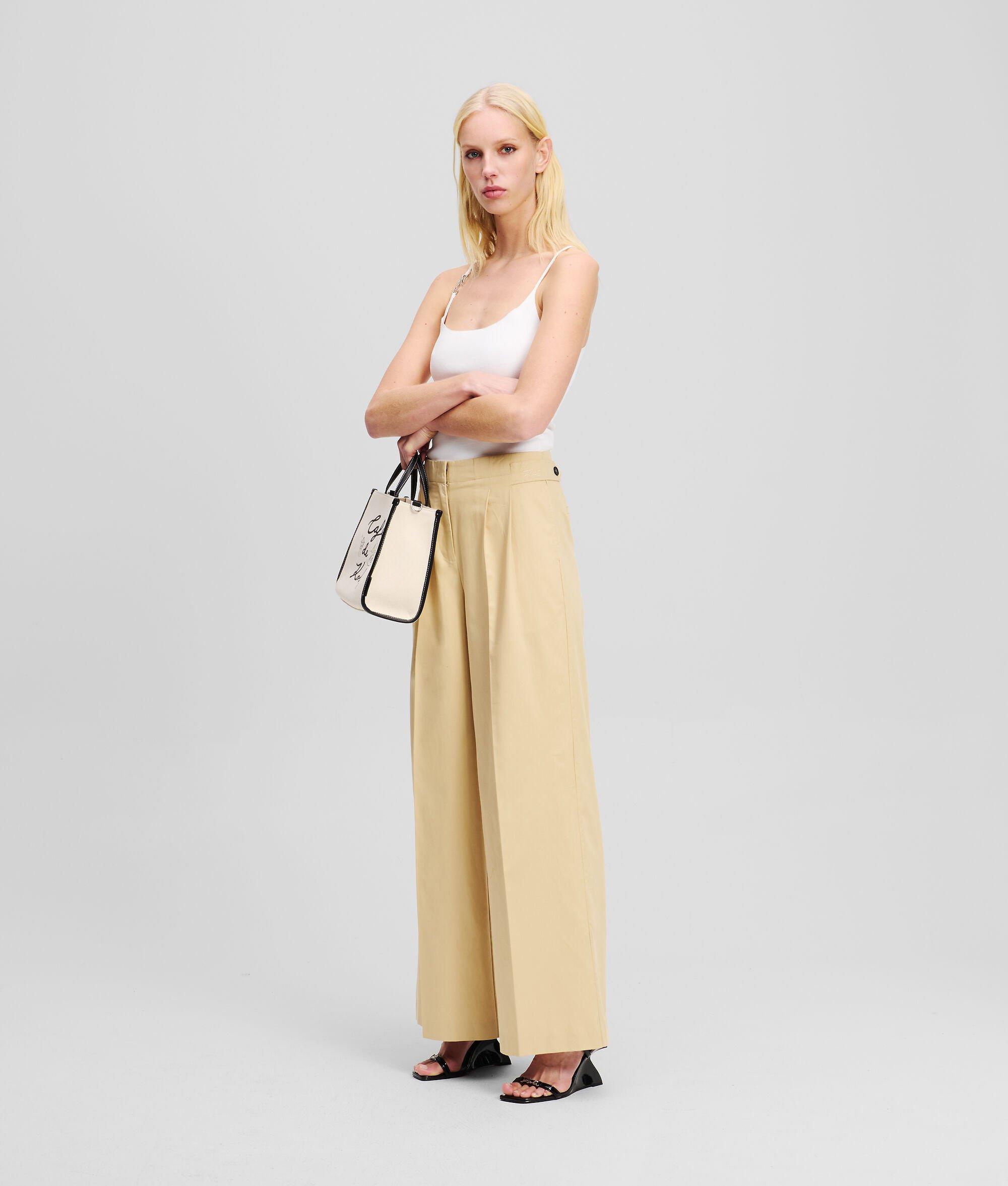DOUBLE-PLEATED WIDE-LEG PANTS Product Image