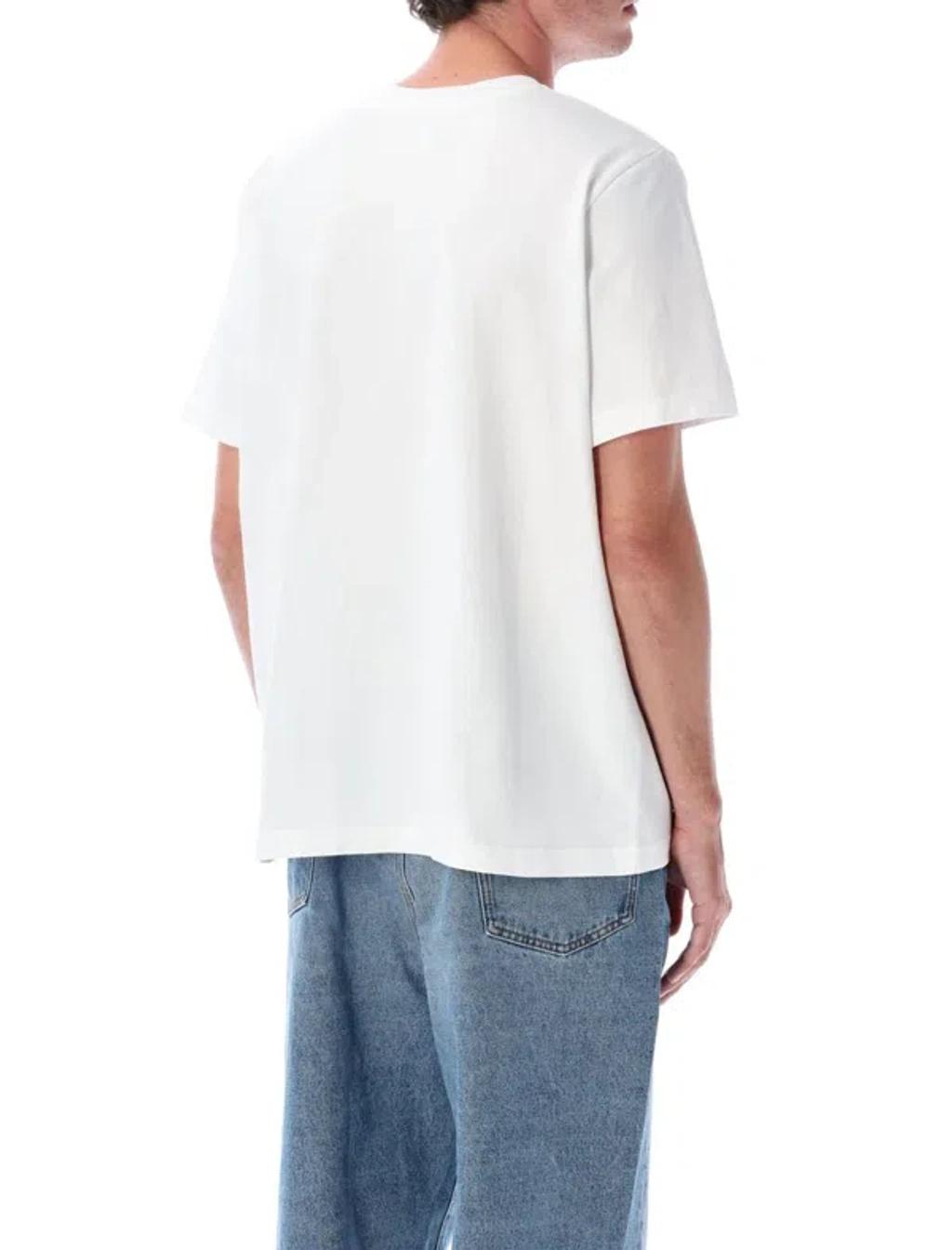 CASABLANCA Cotton Crew Neck T-shirt With Graphic Print In White Product Image