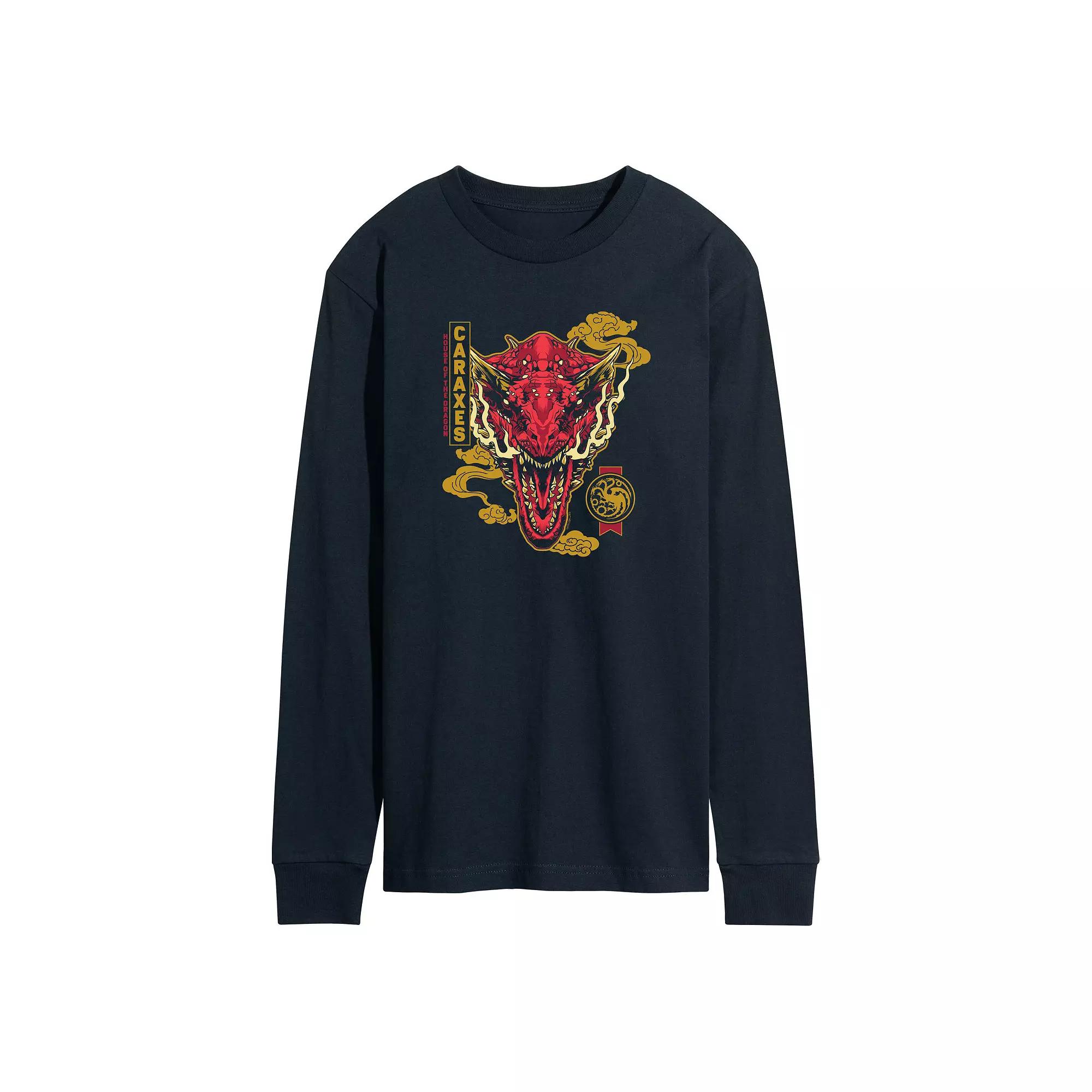 Men's House Of Dragon Caraxes Badge Long Sleeve Graphic Tee,  Product Image