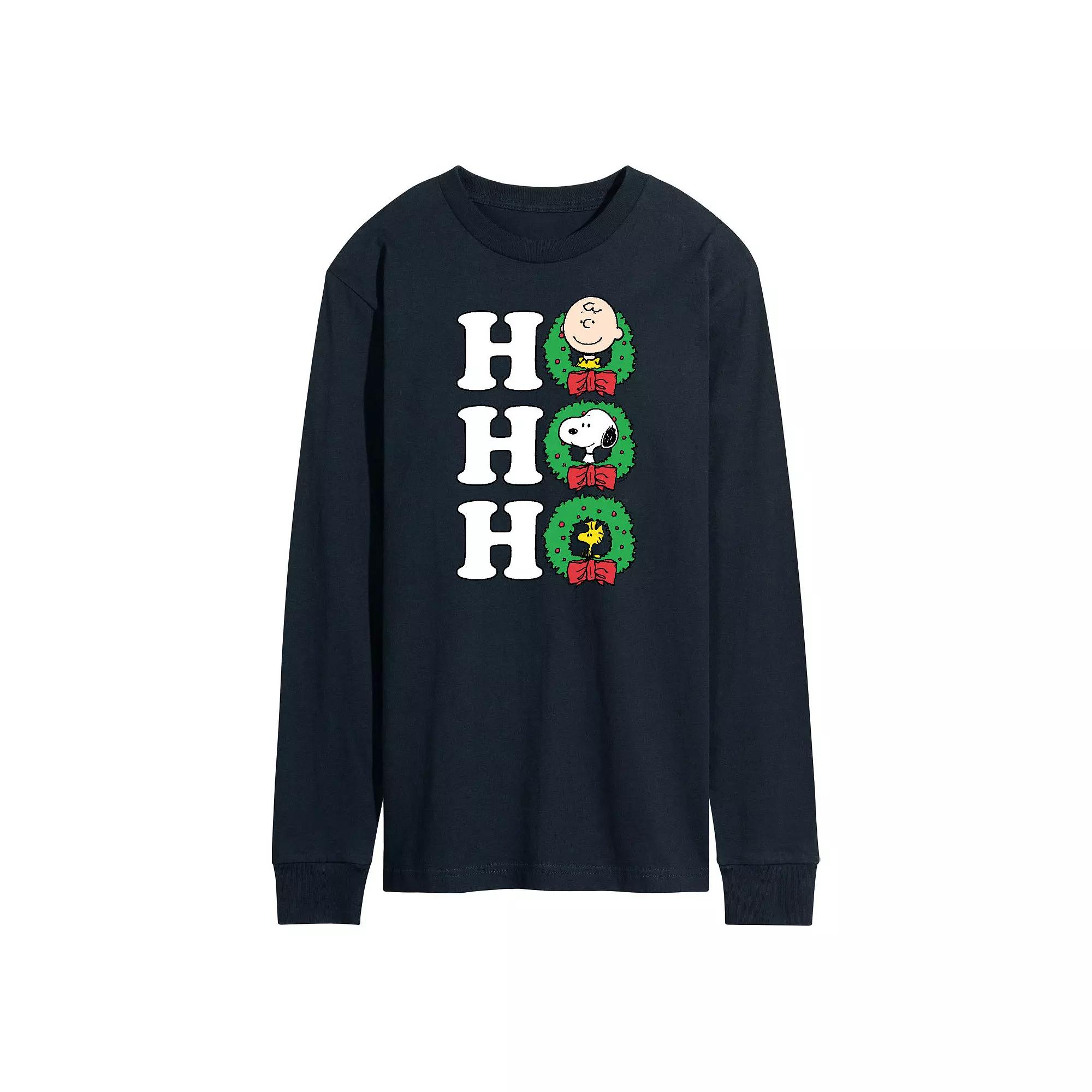 Men's Peanuts Ho Ho Ho Long Sleeve Tee,  Product Image