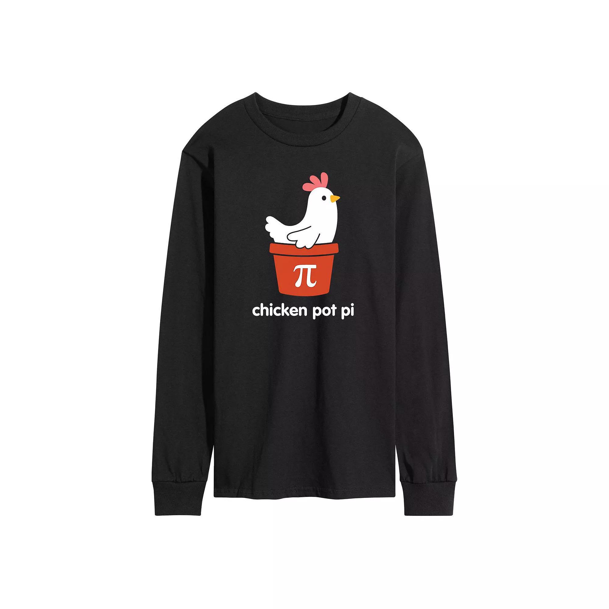 Men's Chicken Pot Pi Long Sleeve Tee,  Product Image