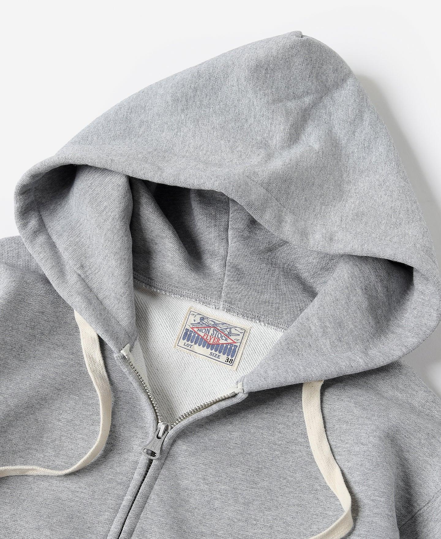 17.5 oz Terry Cloth Full-Zip Hoodie - Gray Product Image