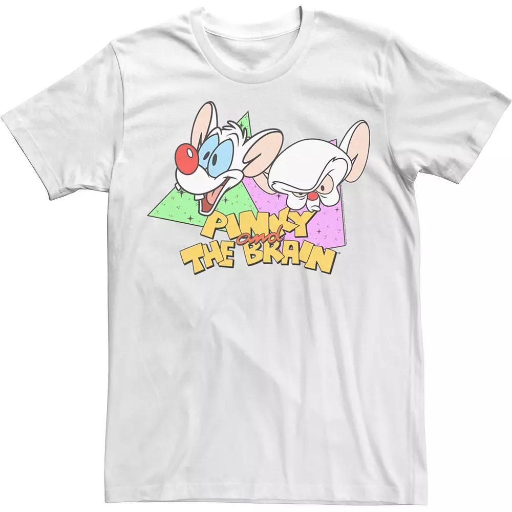 Men's Pinky And The Brain Retro Portrait Logo Tee,  Product Image