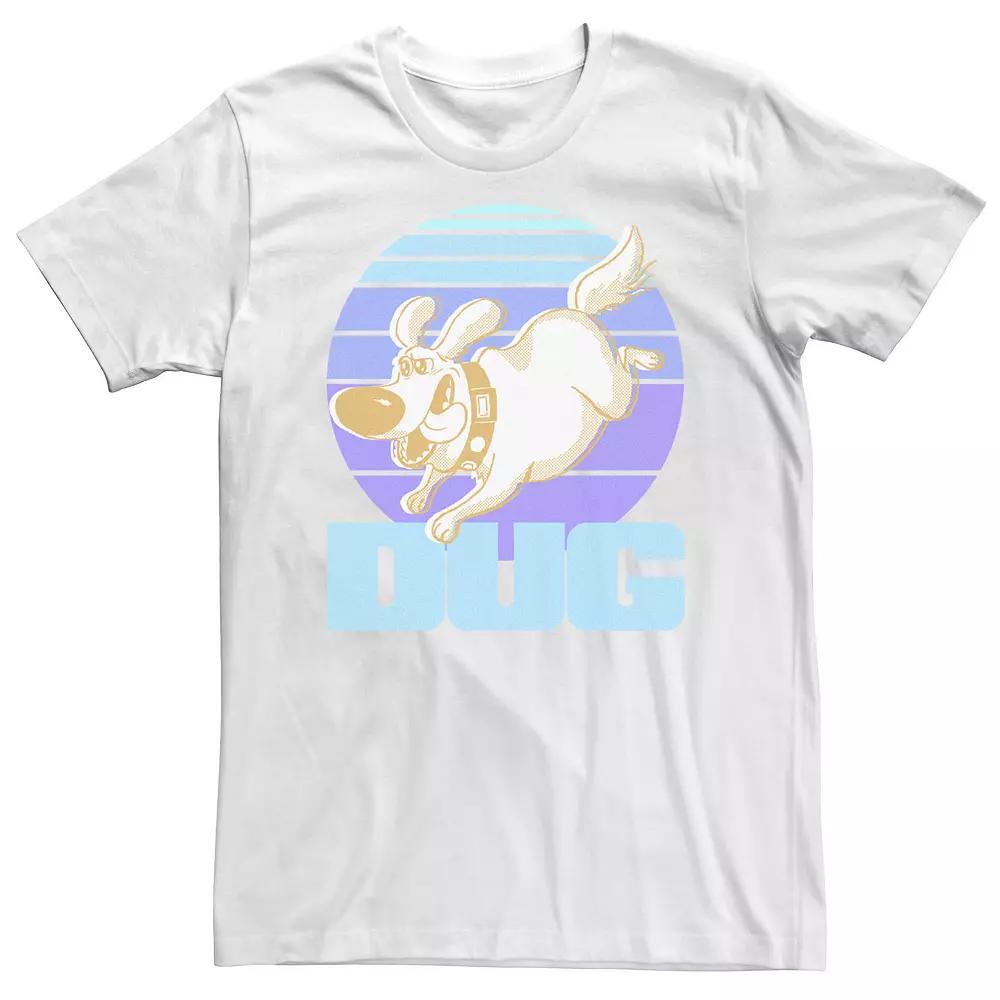 Big & Tall Disney / Pixar Up Dug Retro Portrait Tee, Men's, Size: 4XL, White Product Image