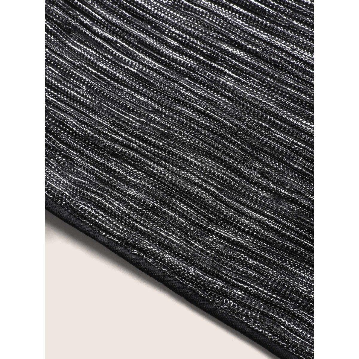 Plus Size Strapless Shiny Metal Silk Detail Tank Top Women Silver Cocktail Contrast Strapless Party Tank Tops Camis BloomChic 12/L Product Image