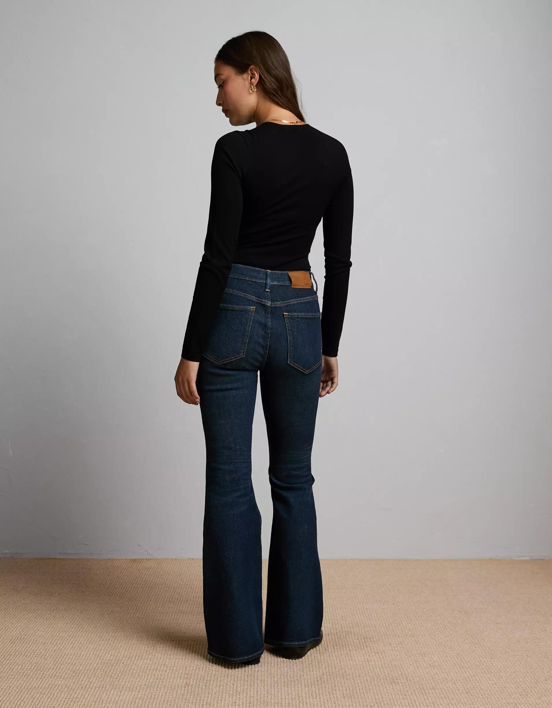 AE77 Premium High-Waisted Flare Jean Product Image