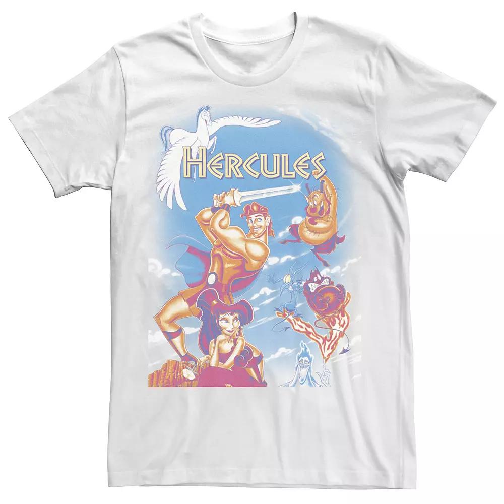 Big & Tall Disney Hercules Movie Poster DVD Cover Tee, Men's, Size: LT, White Product Image