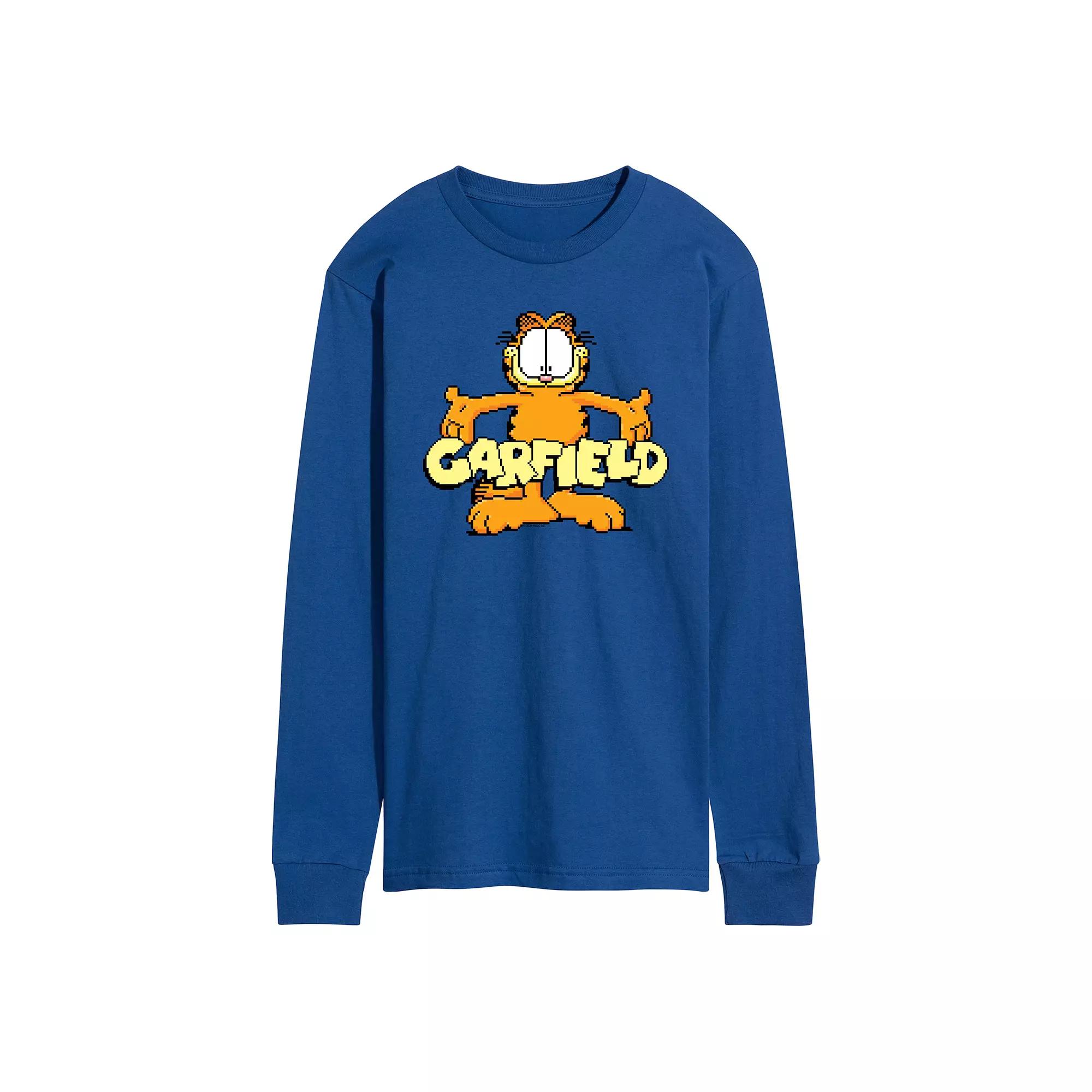 Men's Garfield Standing Logo Long Sleeve Graphic Tee,  Product Image