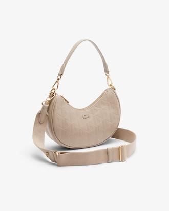 Maheki Embossed Leather Half Moon Purse Product Image