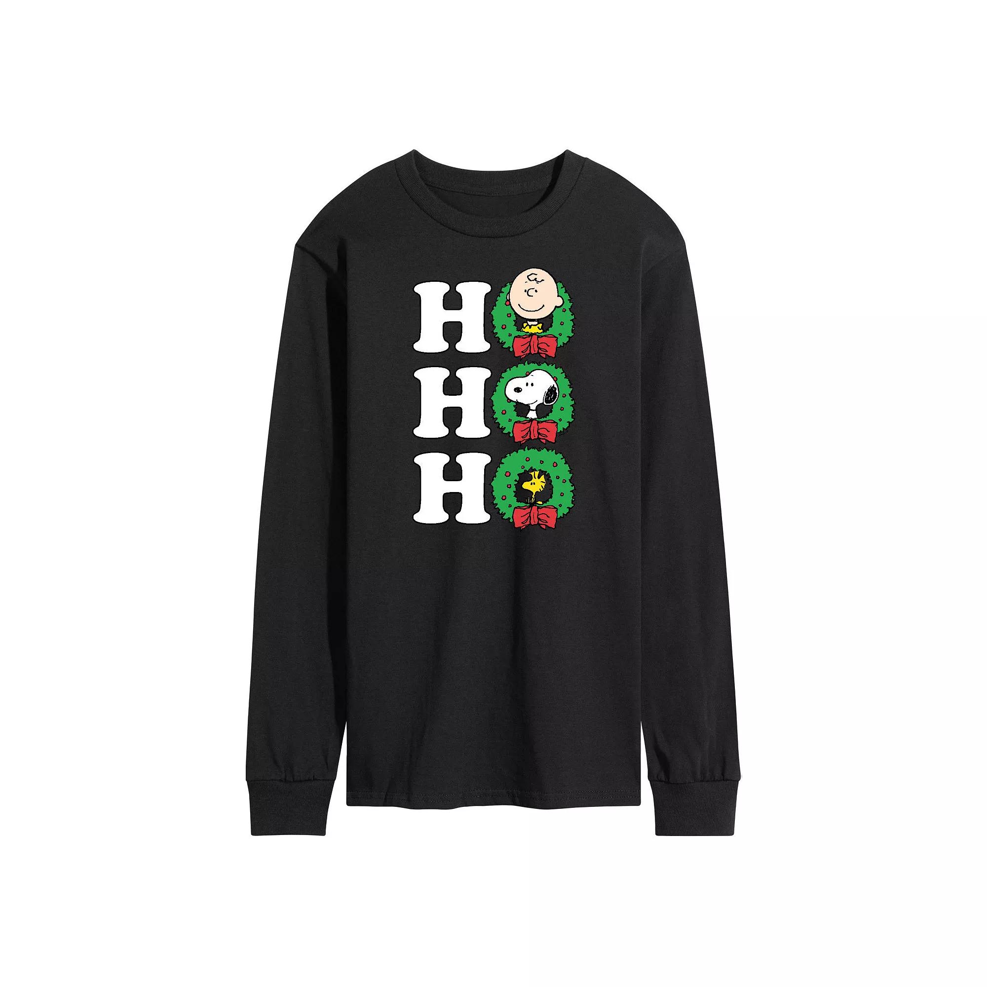 Men's Peanuts Ho Ho Ho Long Sleeve Tee,  Product Image