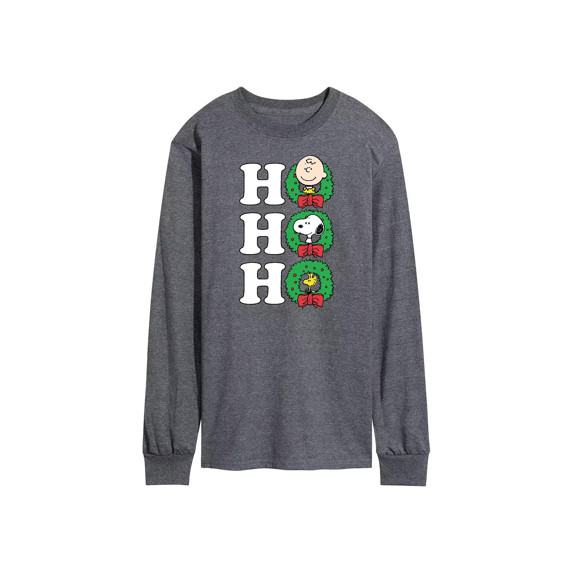 Men's Peanuts Ho Ho Ho Long Sleeve Tee,  Product Image