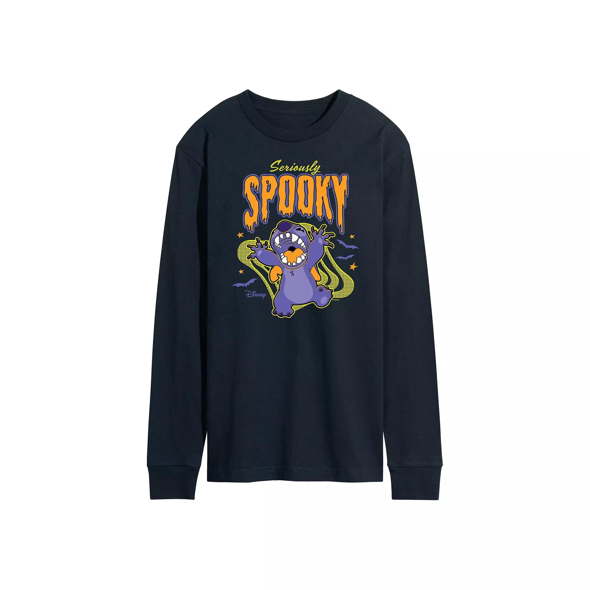 Disney's Lilo & Stitch Men's Seriously Spooky Long Sleeve Tee,  Product Image