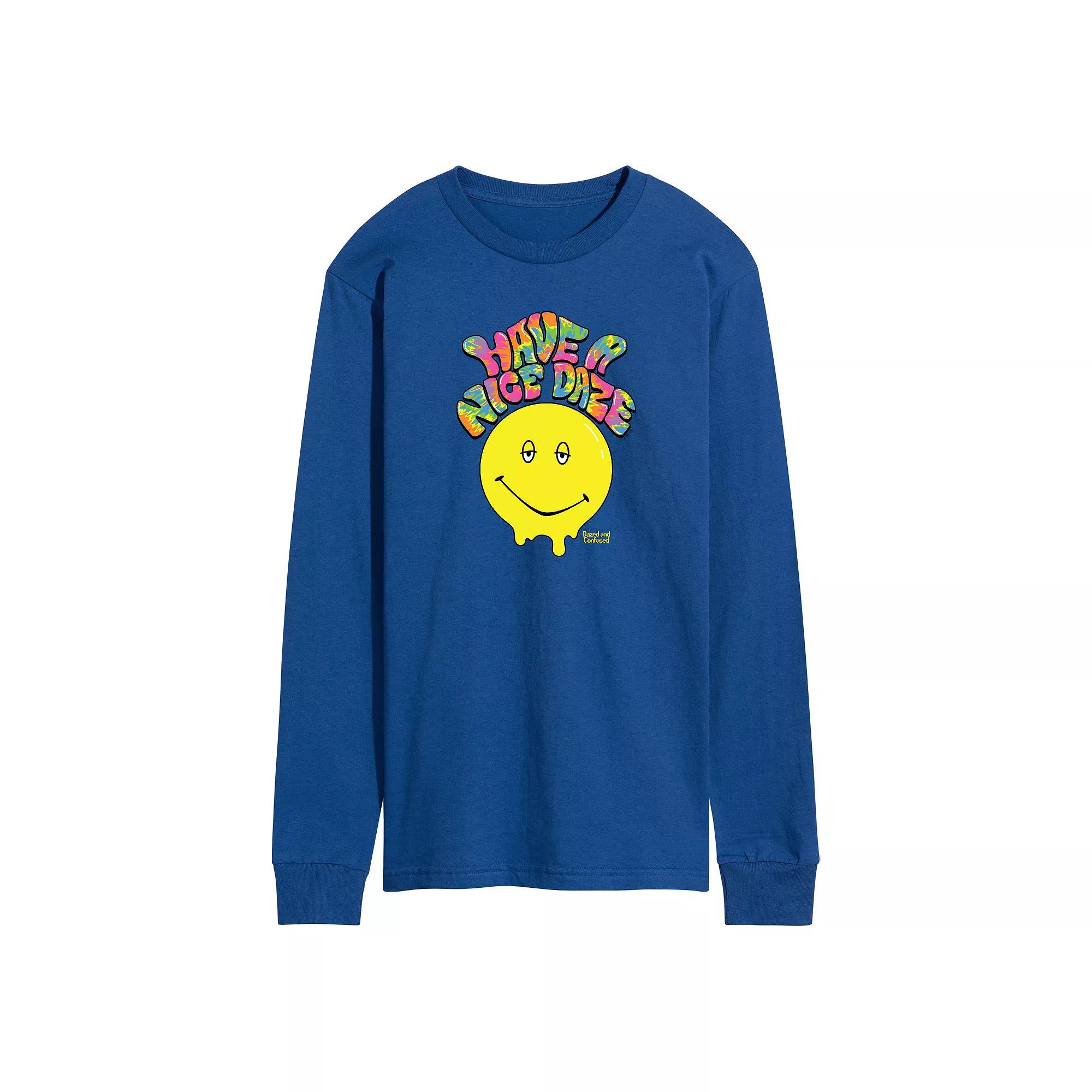 Men's Dazed and Confused Have a Nice Daze Smiley Long Sleeve Graphic Tee,  Product Image