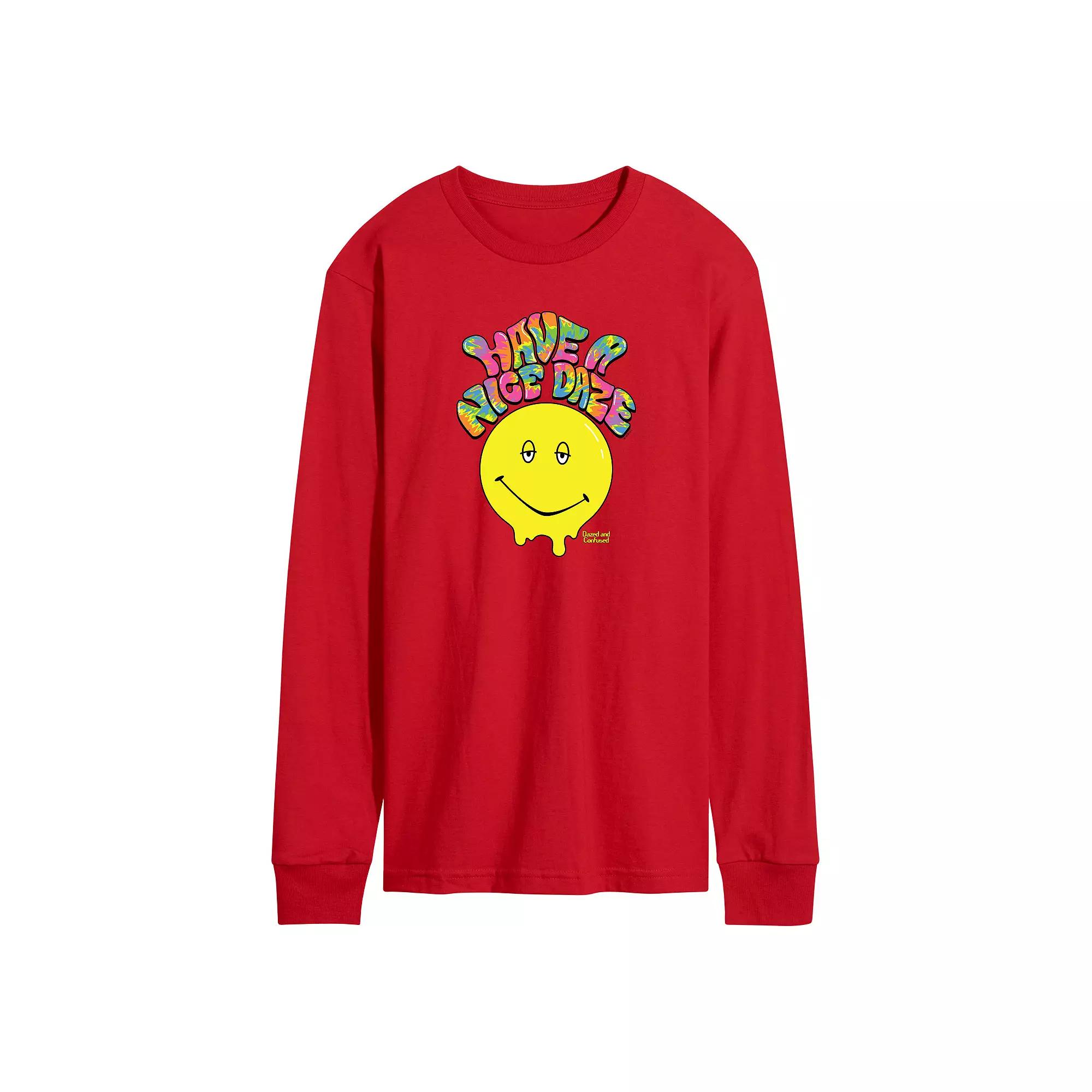 Men's Dazed and Confused Have a Nice Daze Smiley Long Sleeve Graphic Tee,  Product Image