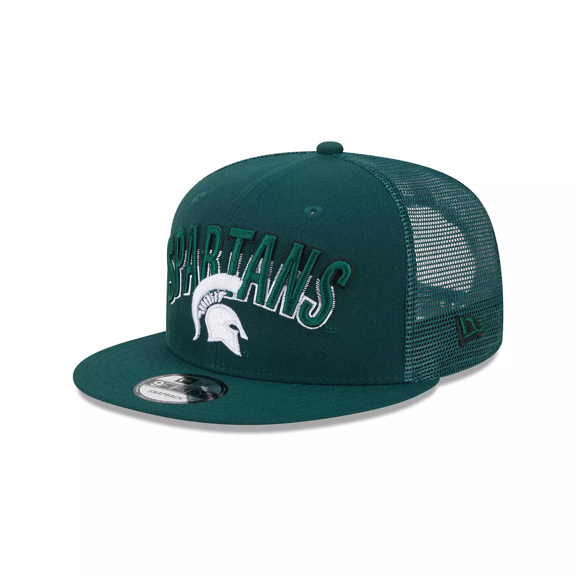 Men's New Era Green Michigan State Spartans Grade Trucker 9FIFTY Snapback Hat Product Image