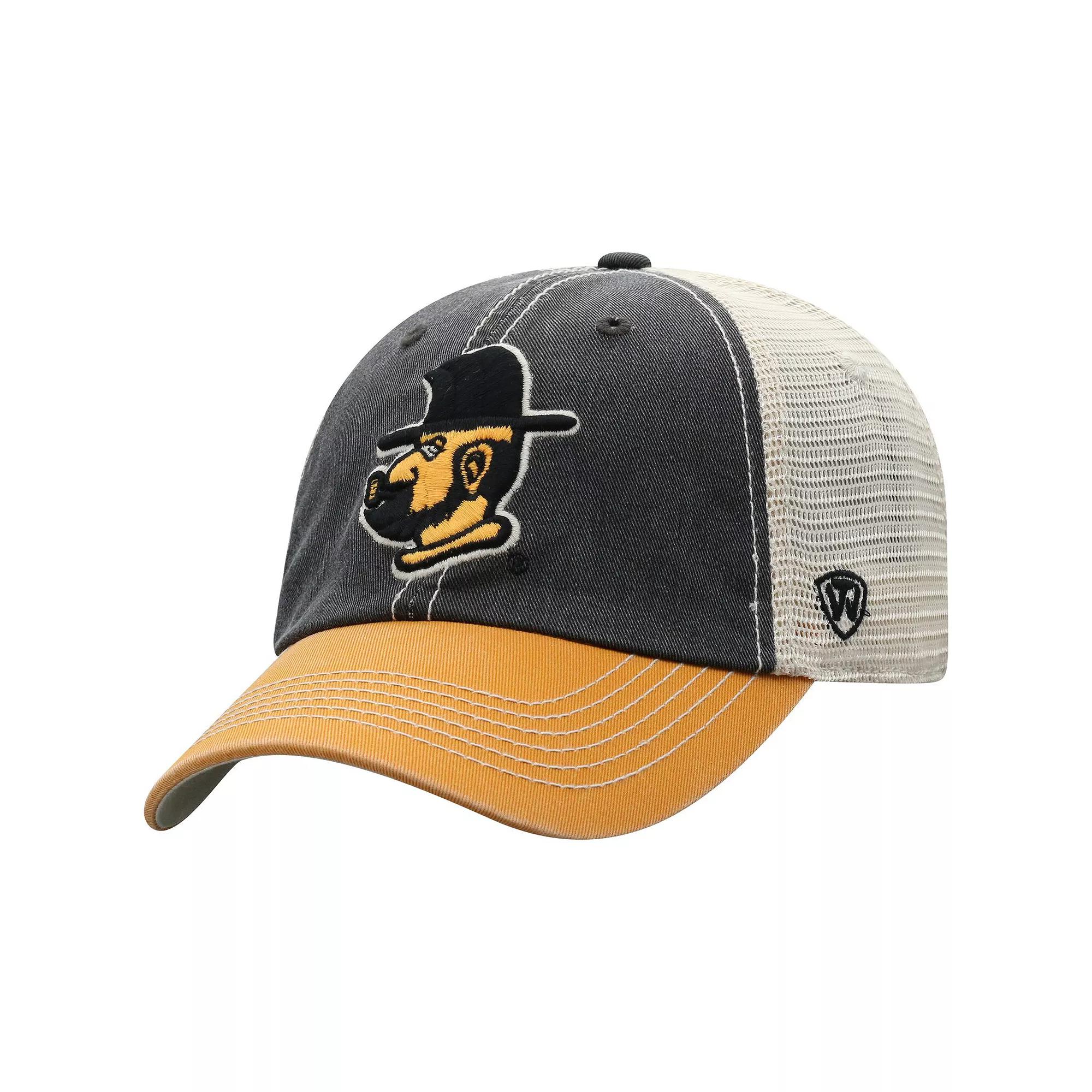 Men's Top of the World  Black Appalachian State Mountaineers Off Road Adjustable Trucker Hat, App Black Product Image