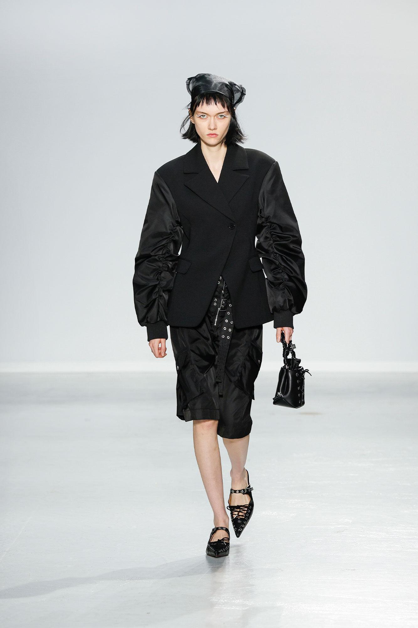 Black Duchesse Nylon Pocket Shorts Product Image