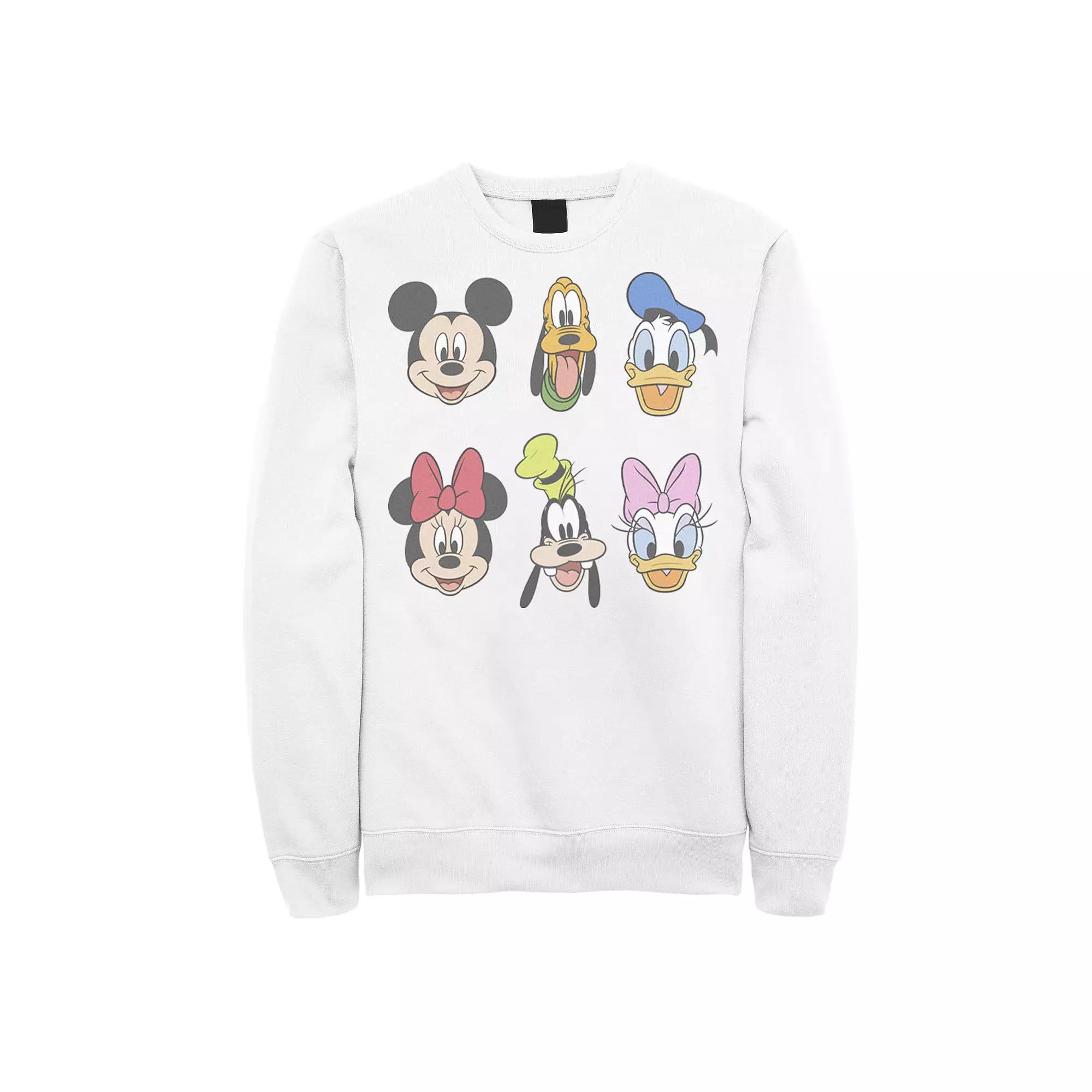 Disney's Mickey & Friends Men's Group Shot Heads Sweatshirt,  Product Image
