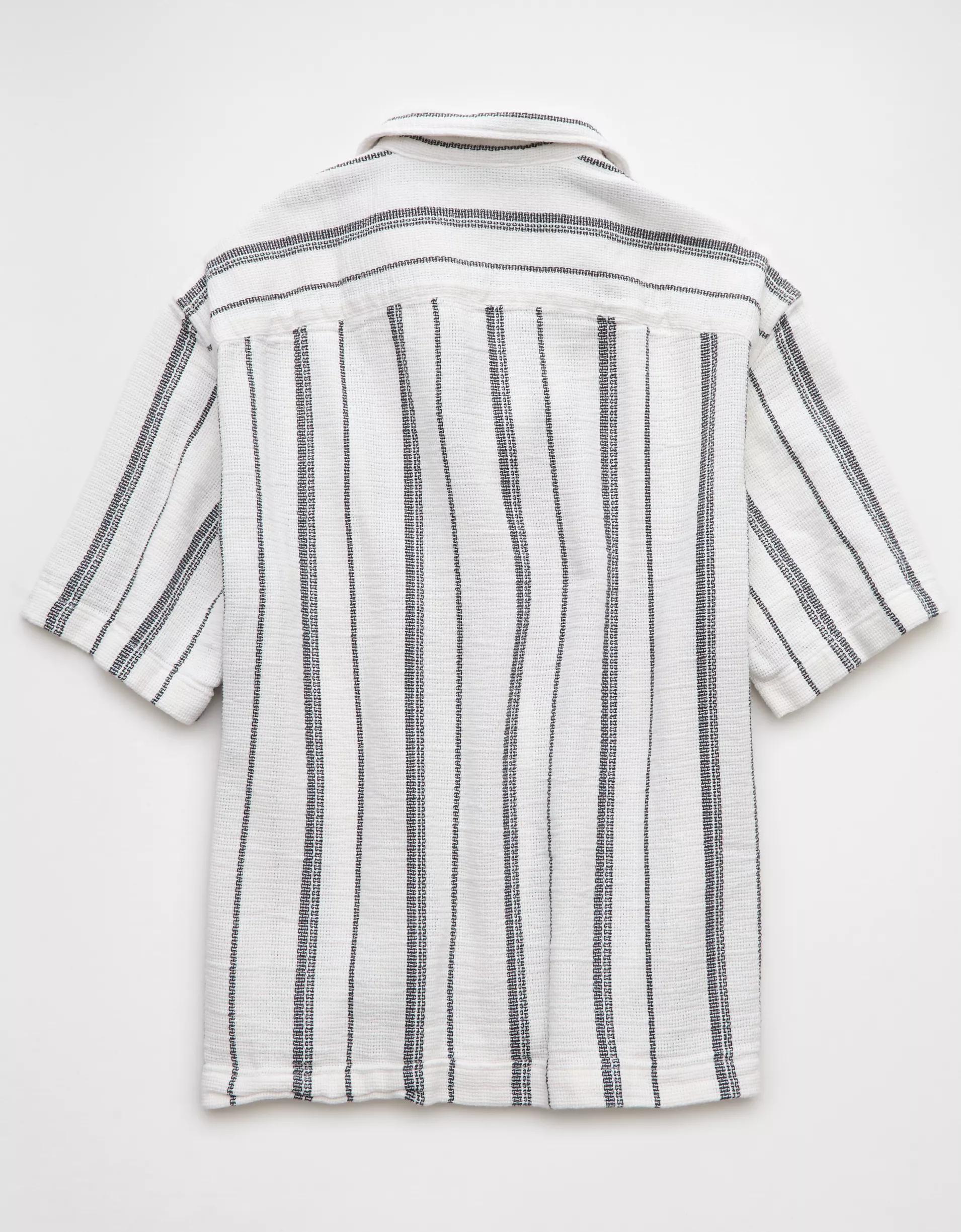 AE Poolside Striped Button-Up Shirt Product Image
