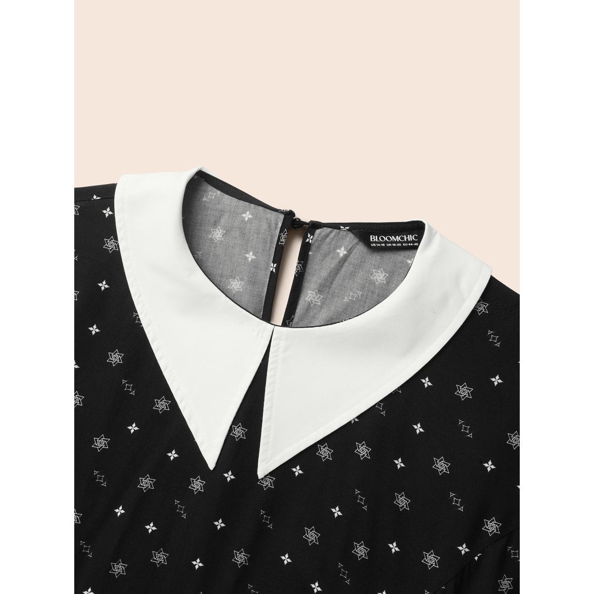 Plus Size Dark Whispers A-line Midi Dress Black Women Cocktail Contrast Party Curvy Bloomchic 18-20/2X Product Image