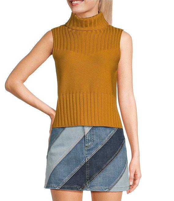 Chelsea & Violet Rosie Turtleneck Sleeveless Wool Blend Sweater Tank Product Image