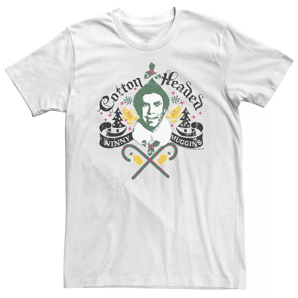 Big & Tall Elf "Cotton Headed Ninny Muggins" Portrait Tee, Men's, Size: 5XL, White Product Image