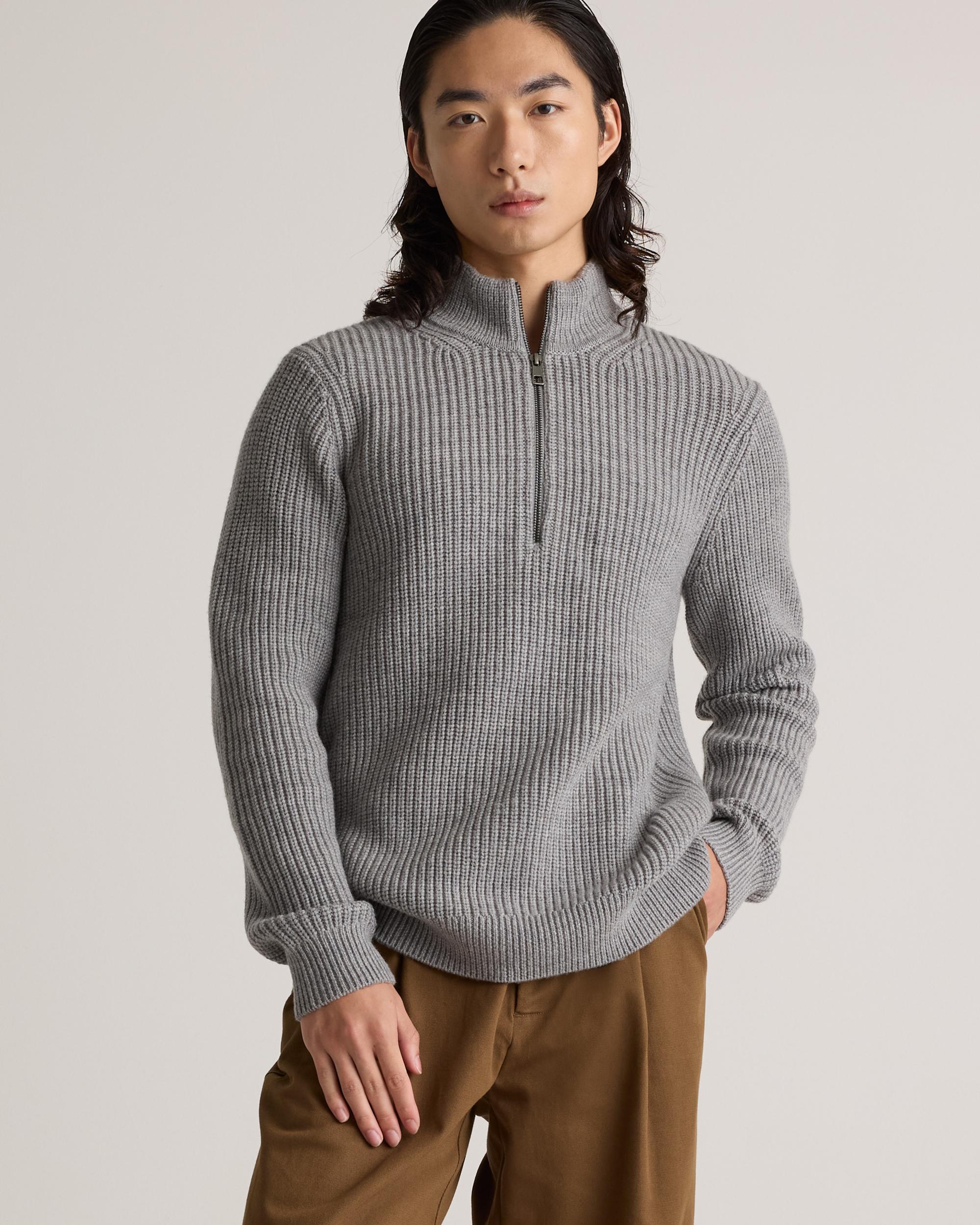 Quince | Men's Australian Merino Wool Half Zip Sweater Product Image