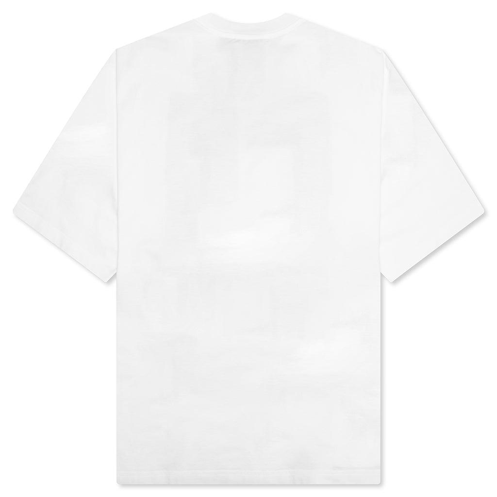 Cotton T-Shirt with Dante Patch - Lily White Male Product Image