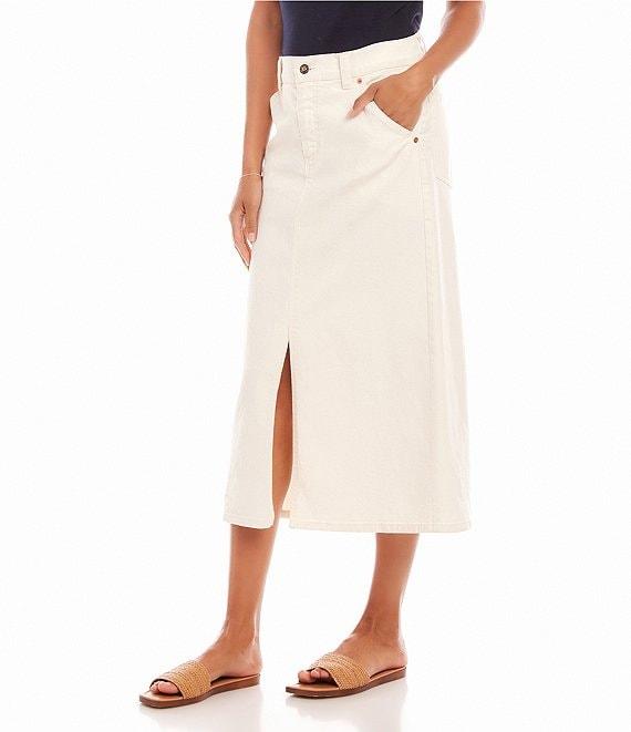 Karen Kane Stretch Denim Midi Skirt Product Image