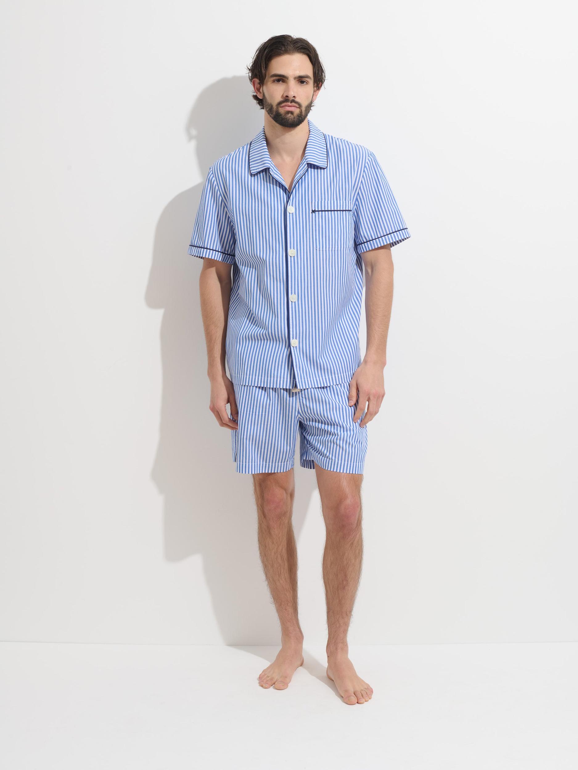 P'Jimmies Short Sleeve Sleep Shirt In Stripe Product Image