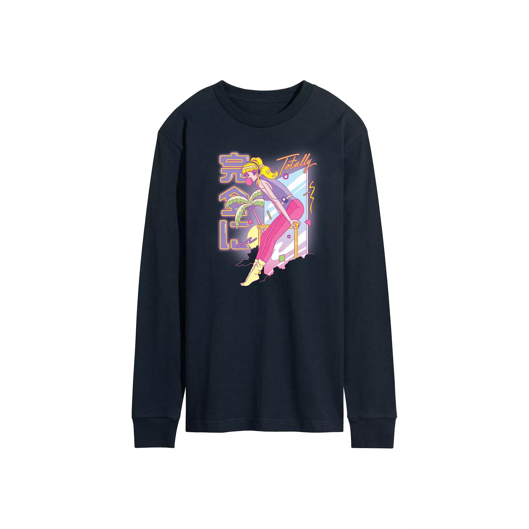 Men's Anime Totally Anime Long Sleeve Tee,  Product Image