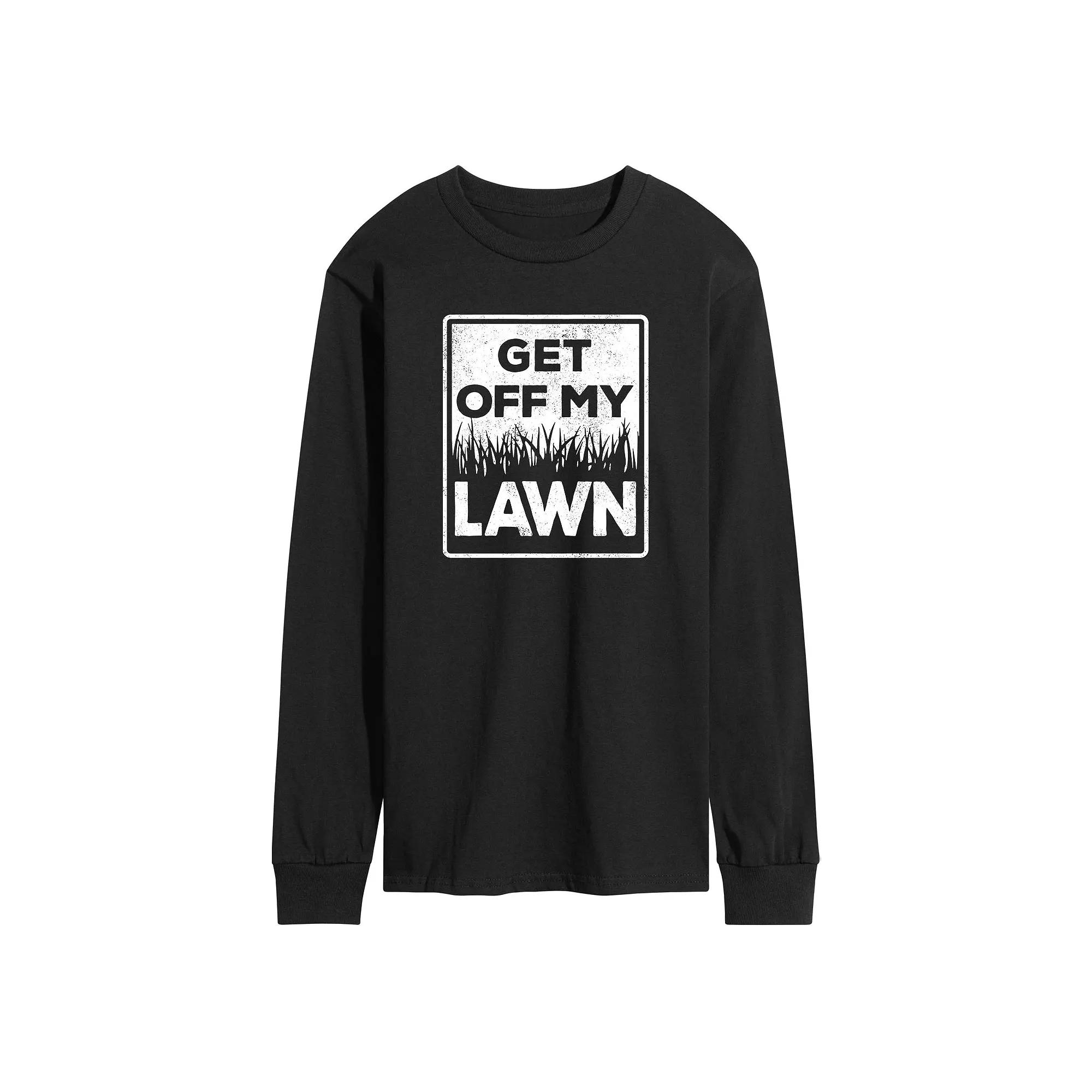 Men's Get Off My Lawn Long Sleeve Graphic Tee,  Product Image