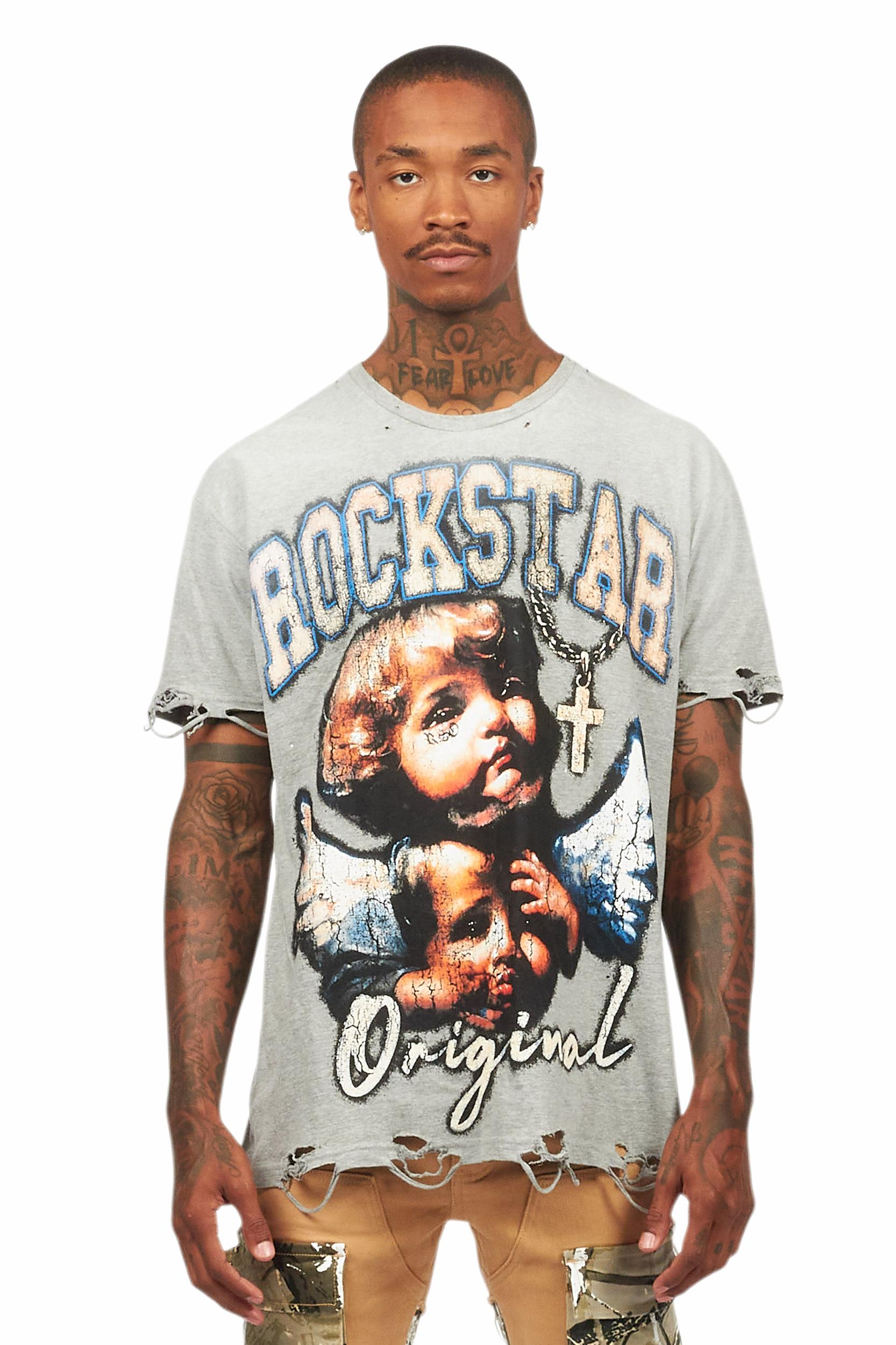 Jovala Grey Oversized T-Shirt Female Product Image