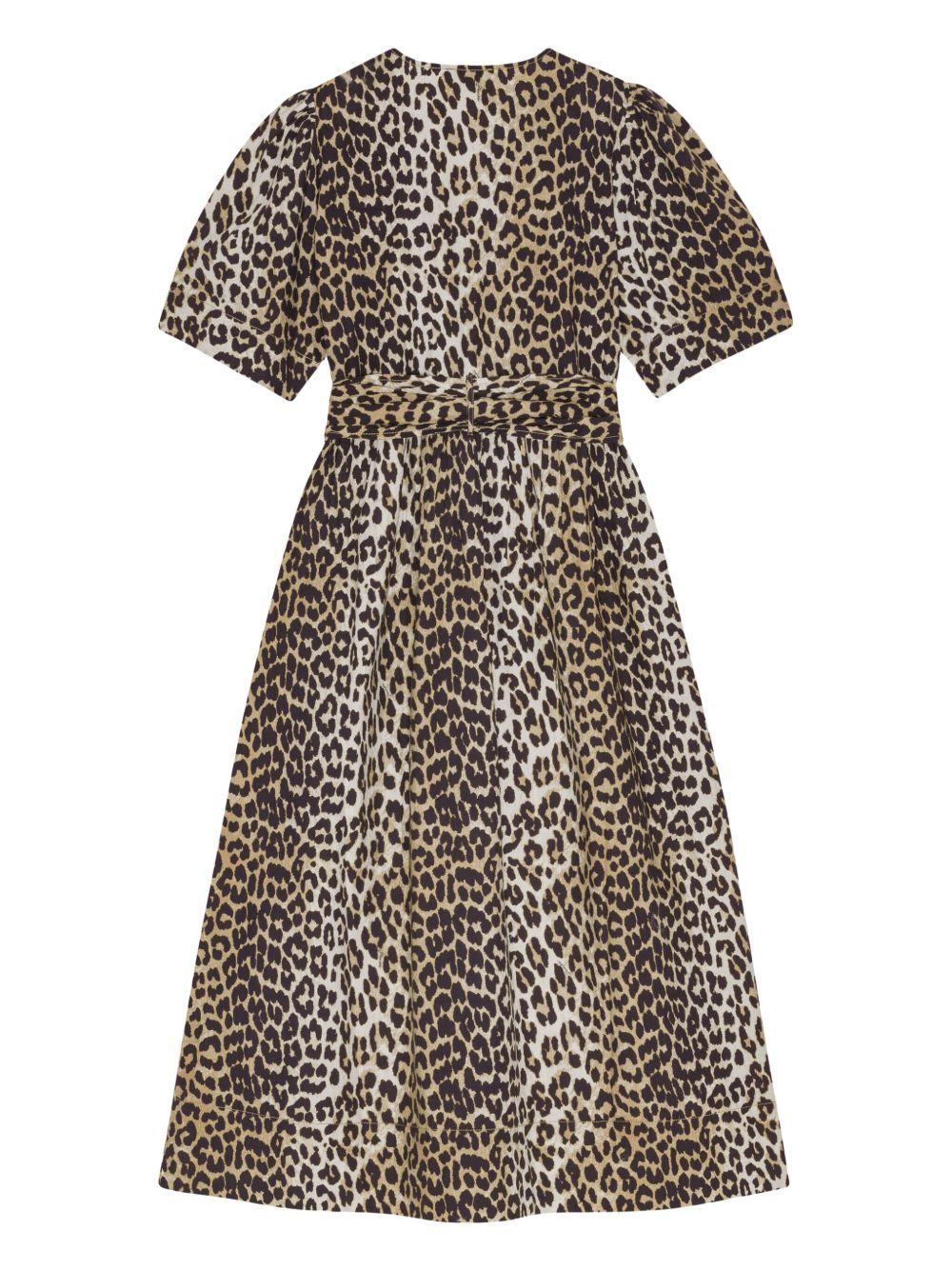 leopard-print midi dress Product Image