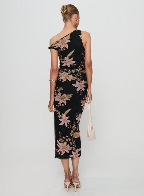 Goldrush Maxi Dress Black Floral Product Image