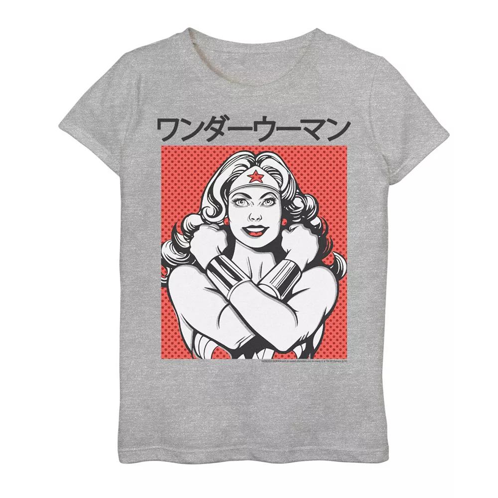 Girls 7-16 DC Comics Wonder Woman Dotted Kanji Portrait Graphic Tee, Girl's,  Product Image